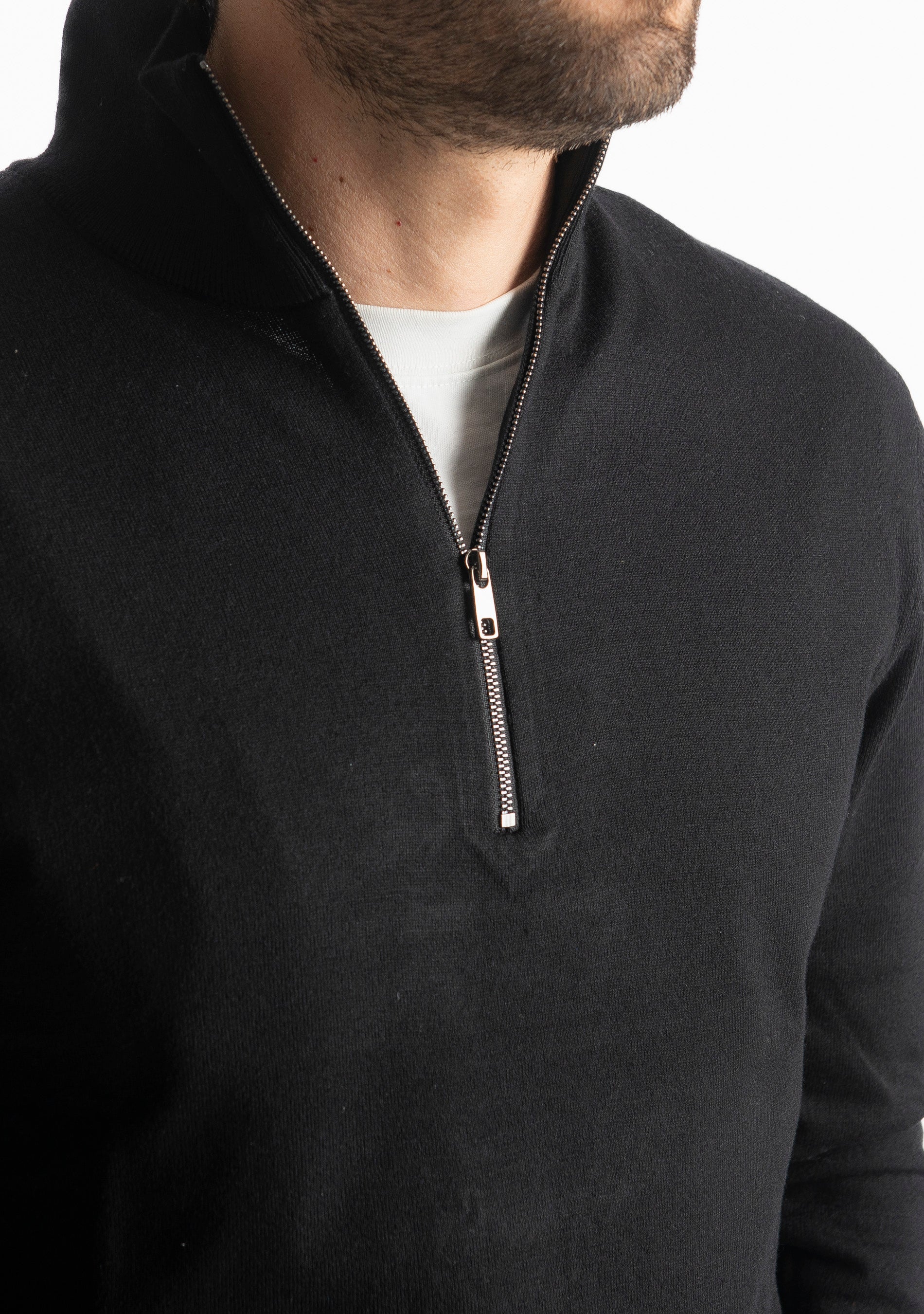 Lupetto Mezza Zip IT006 Nero