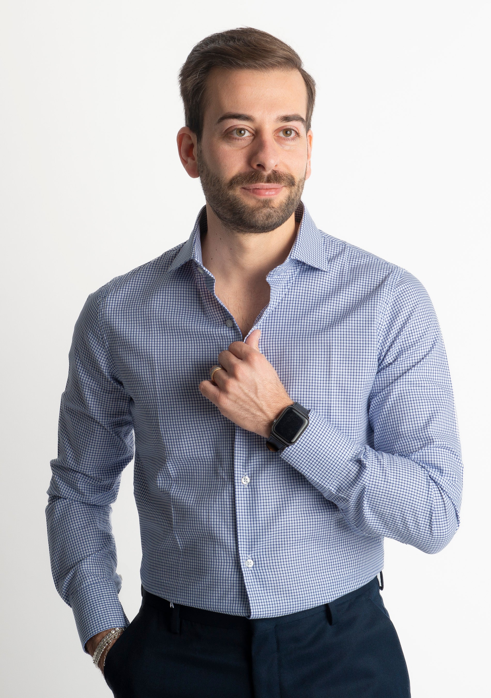 Camicia Bari Quadretti Blu