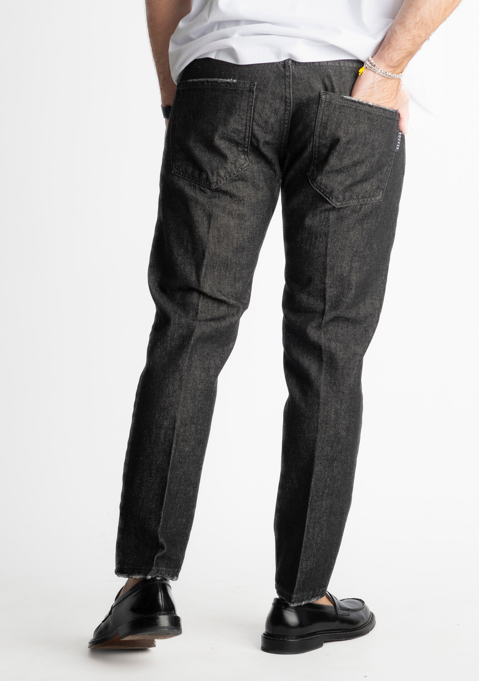 Jeans Slim Fit Lavaggio Zero Nero