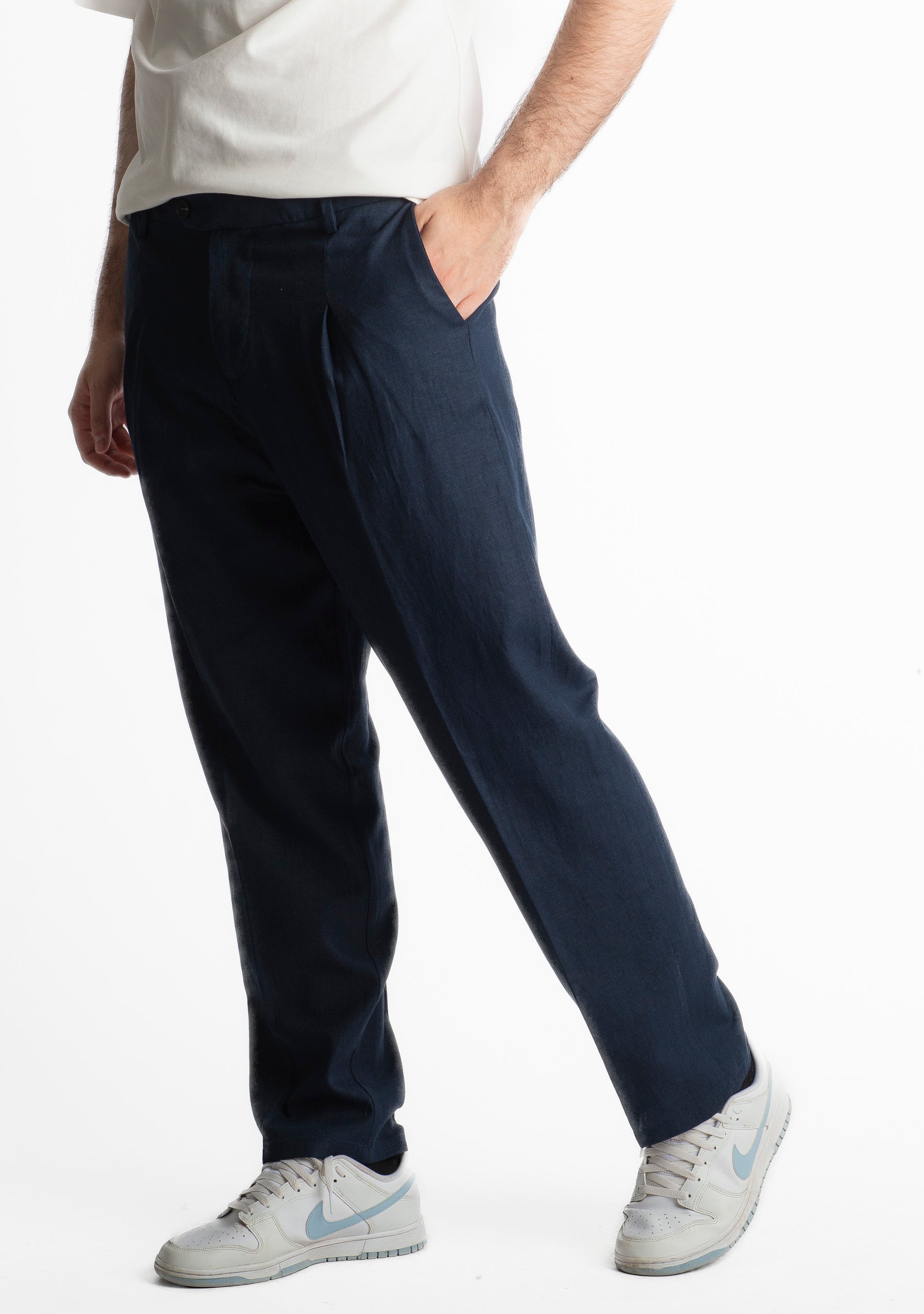 Pantalone in Lino Officine Borboniche Blu