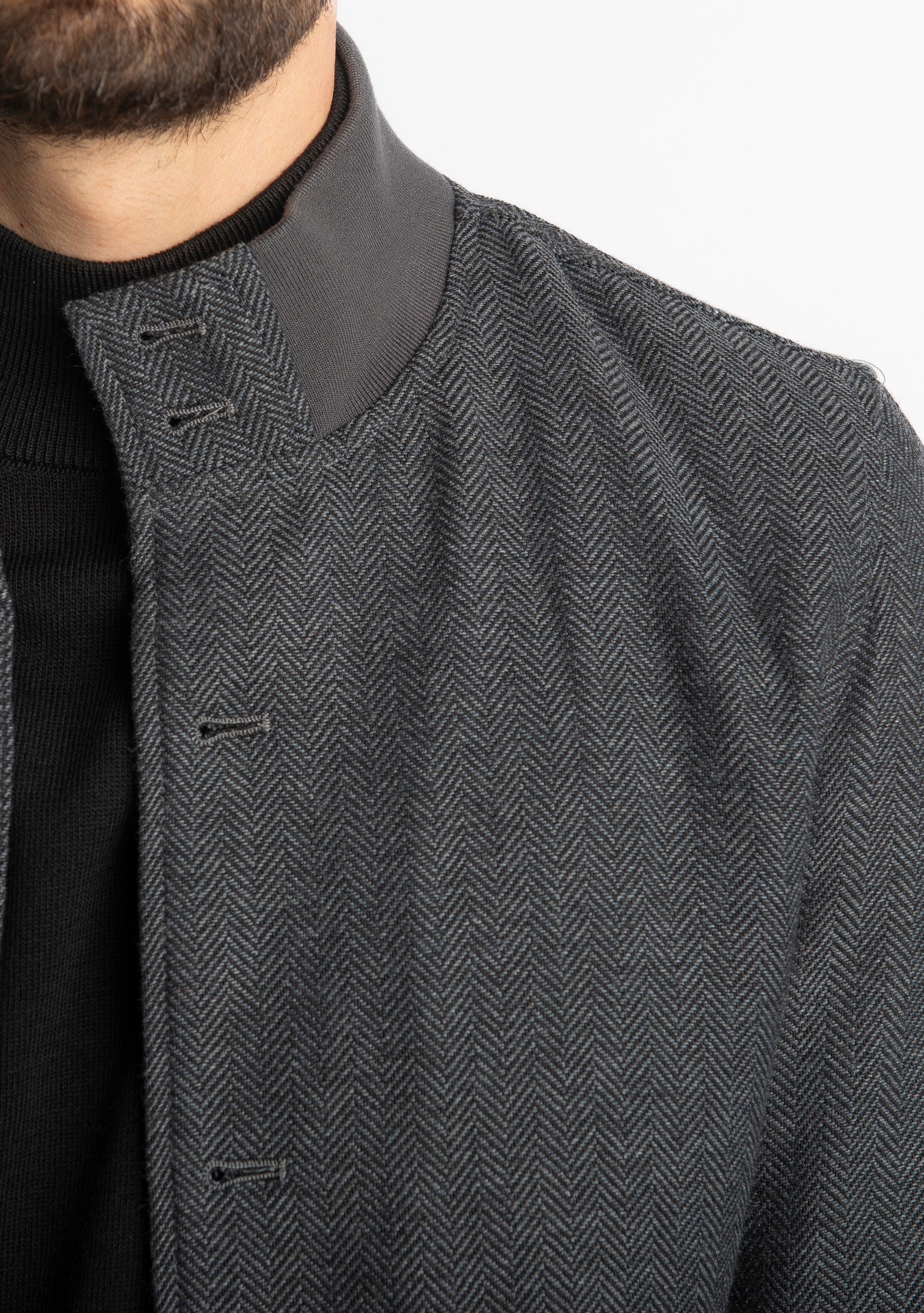 Giubbotto Polo Spigato Grigio