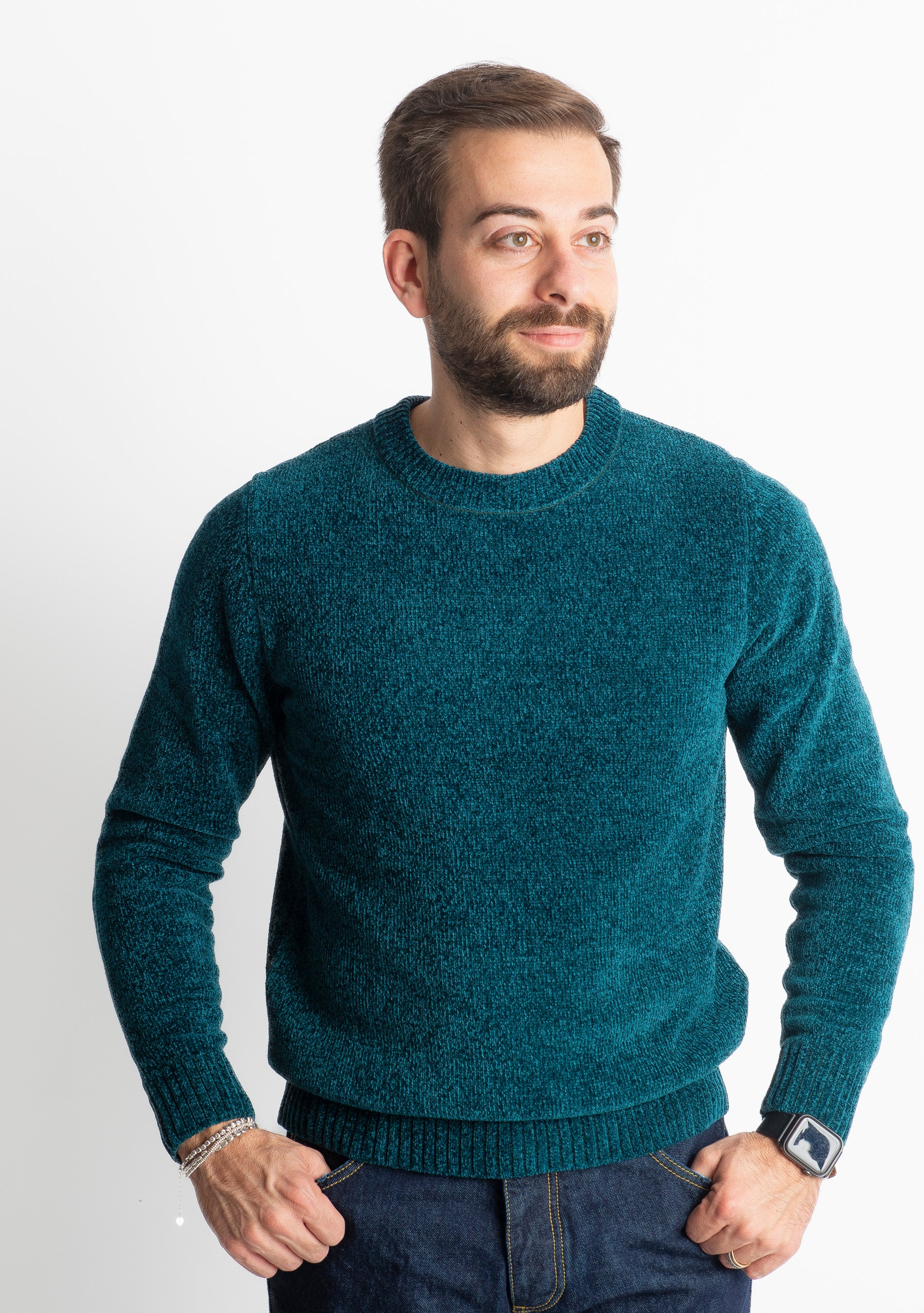 Maglione in Ciniglia 21027 Verde