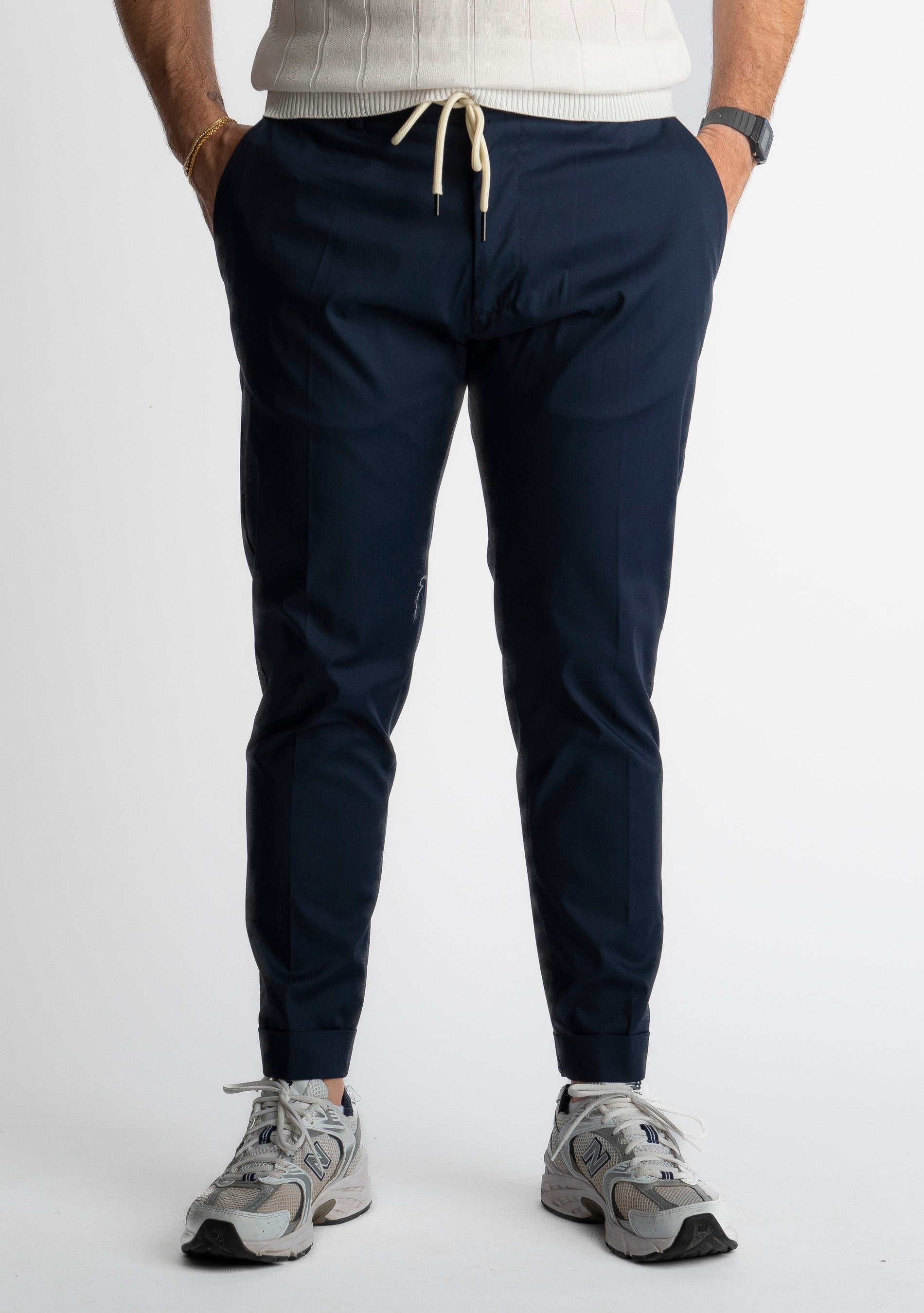 Pantalone Ischia Tessuto no Stiro Blu