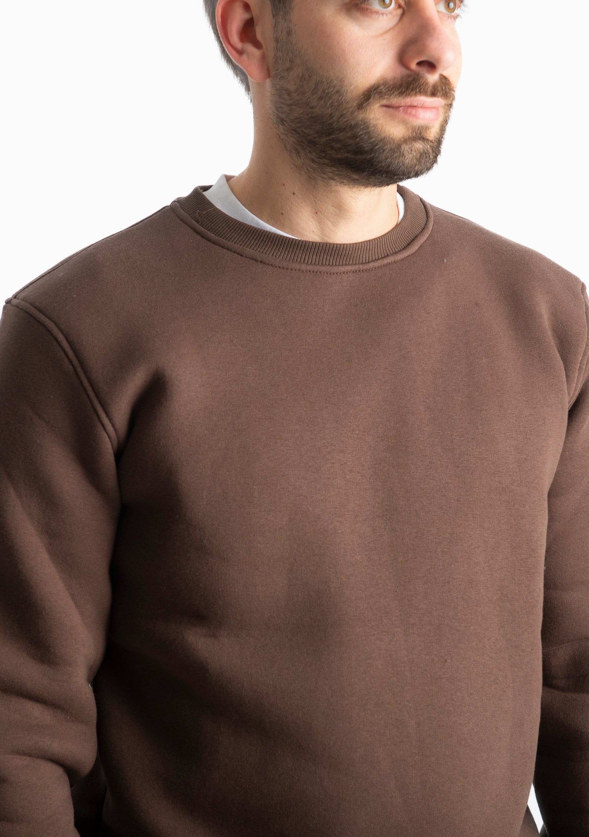 Felpa Uomo Girocollo 0310 Marrone