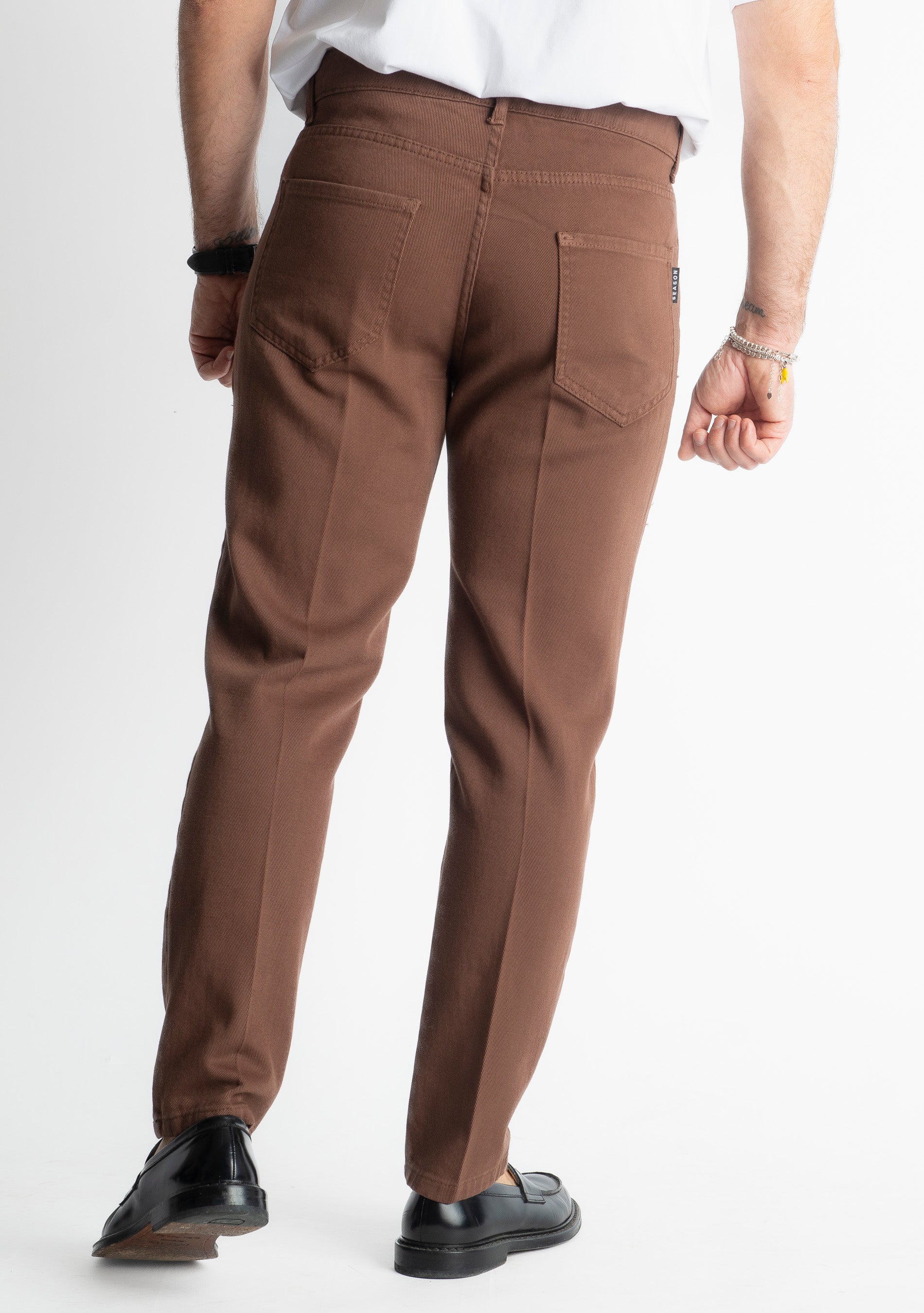 Pantalone Cinque Tasche Marrone