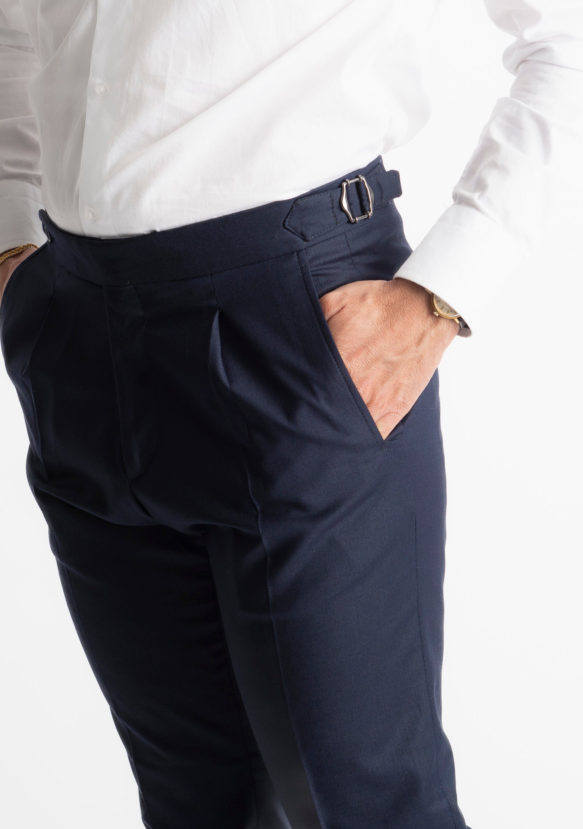 Pantalone Tasmania Morositas Doppia Fibbia Blu