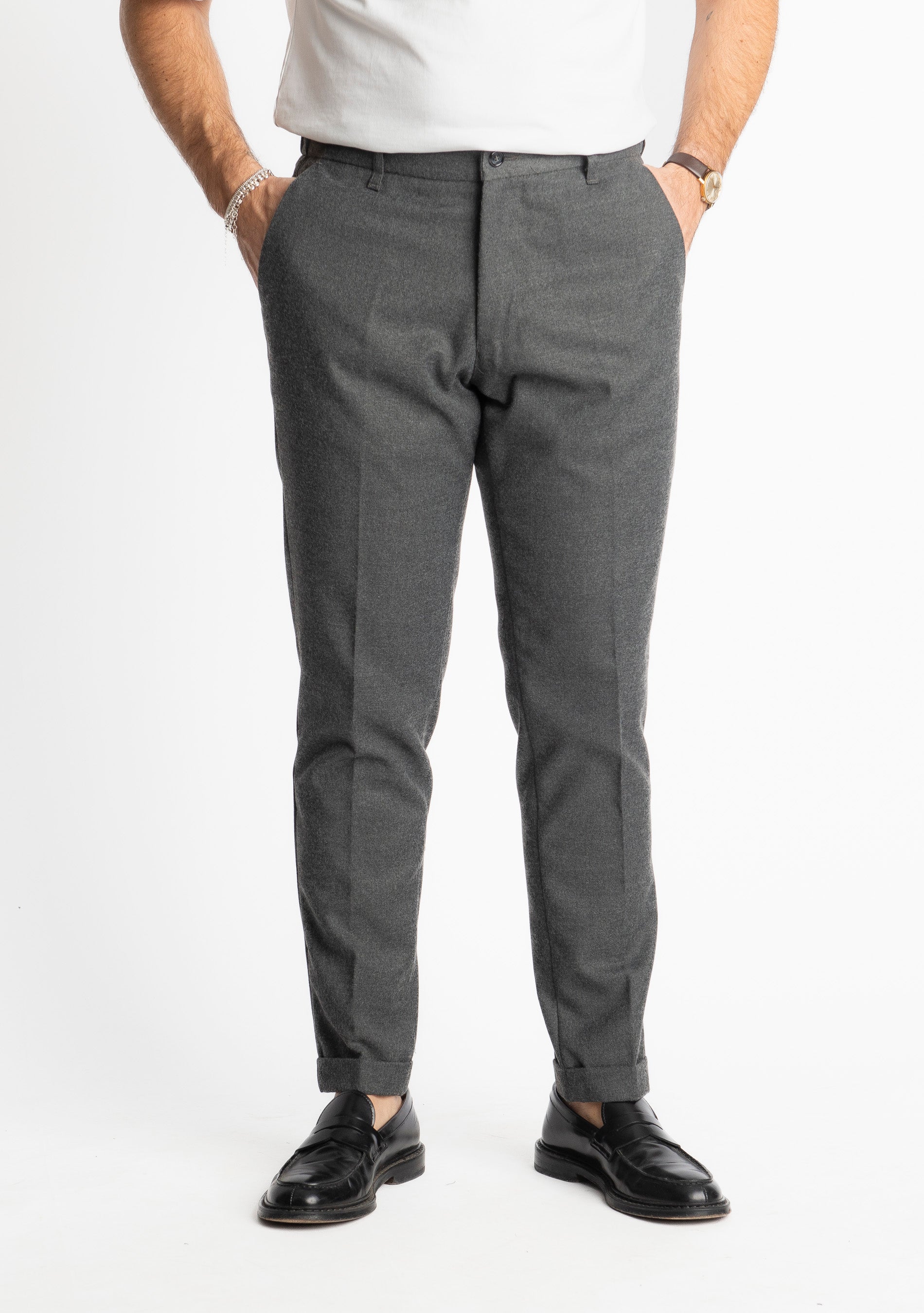 Pantalone Beverly Mezza Molla TO8007 Grigio
