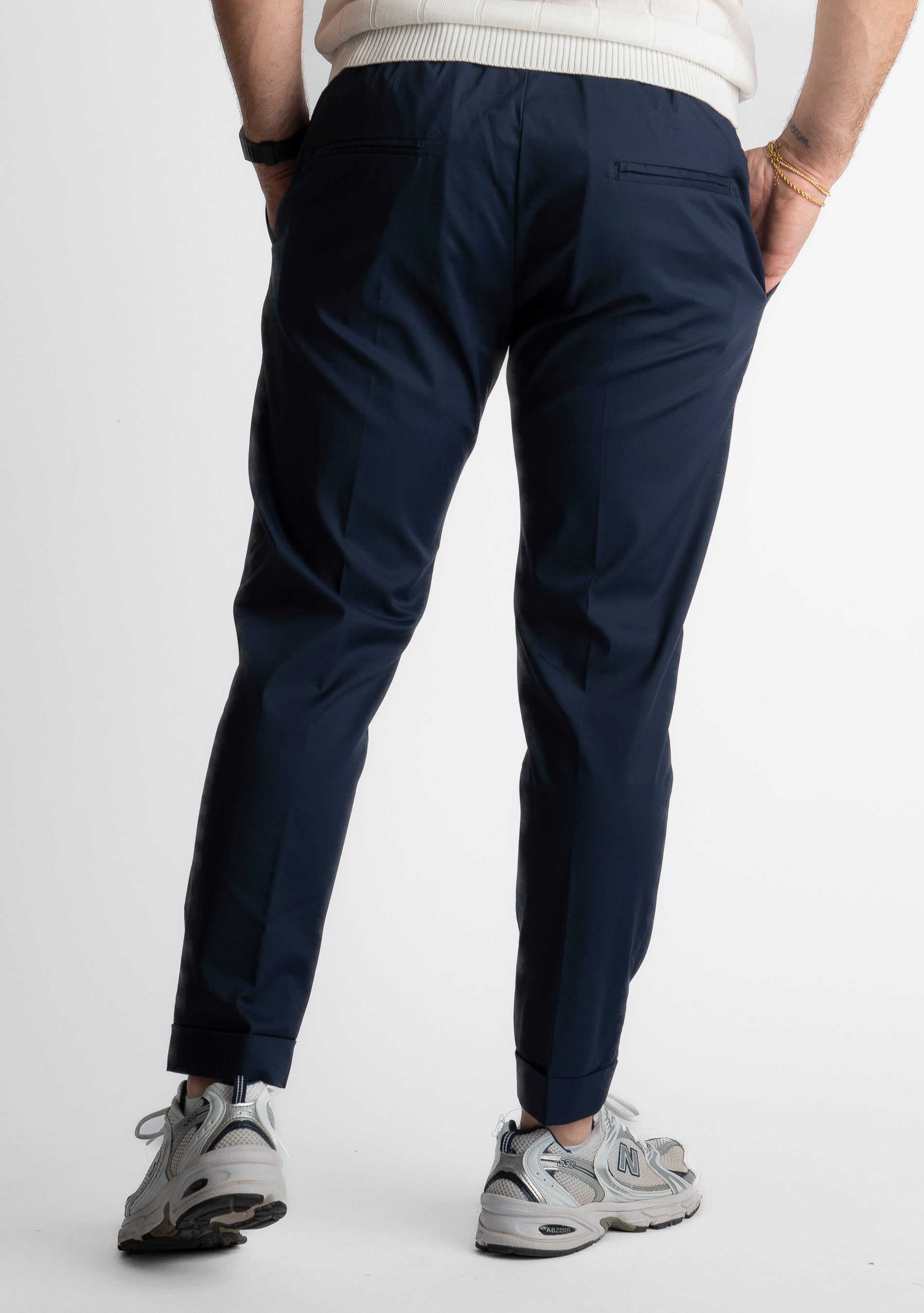 Pantalone Ischia Tessuto no Stiro Blu
