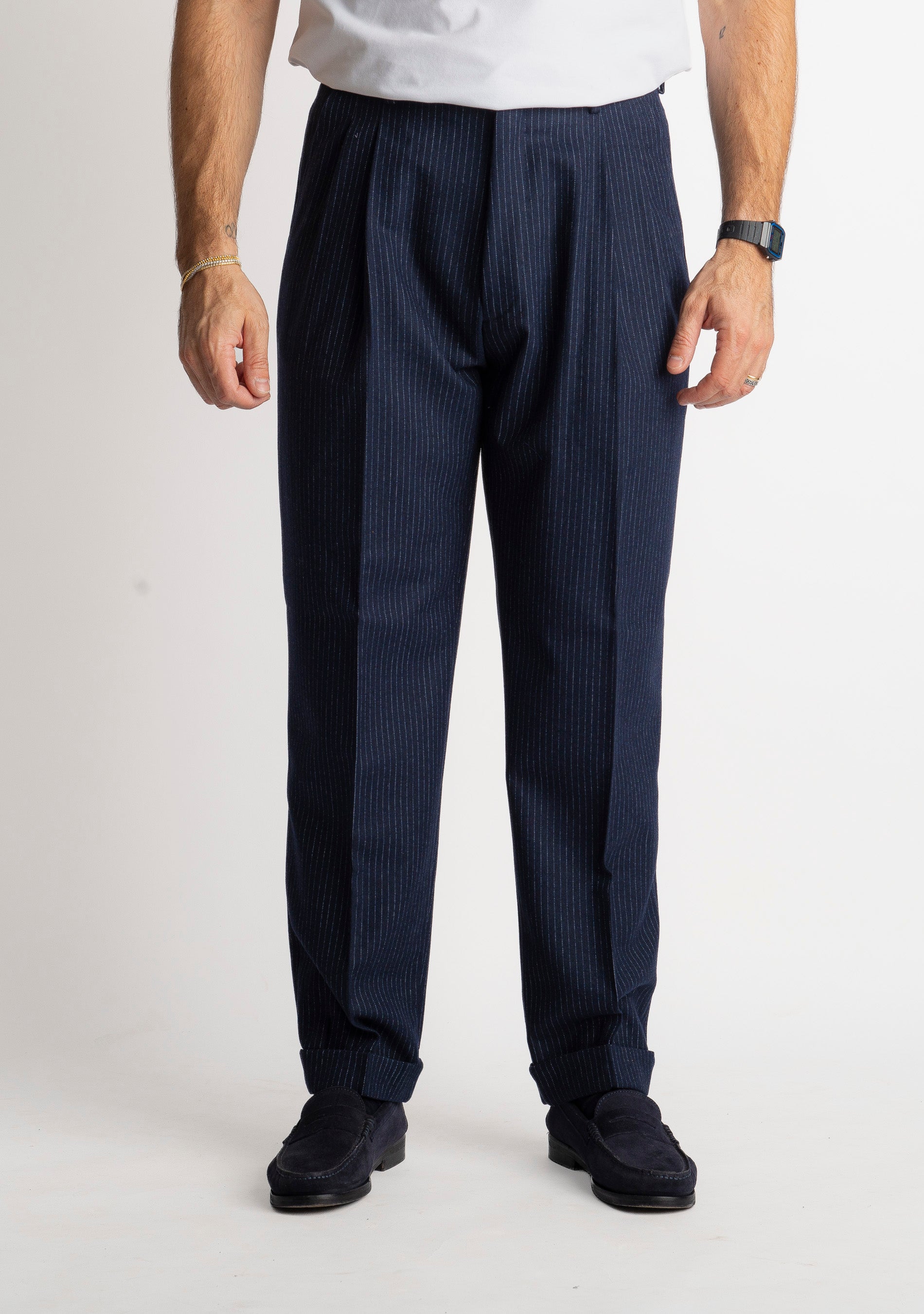 Pantalone Mecenate TO8033 in Lana Blu