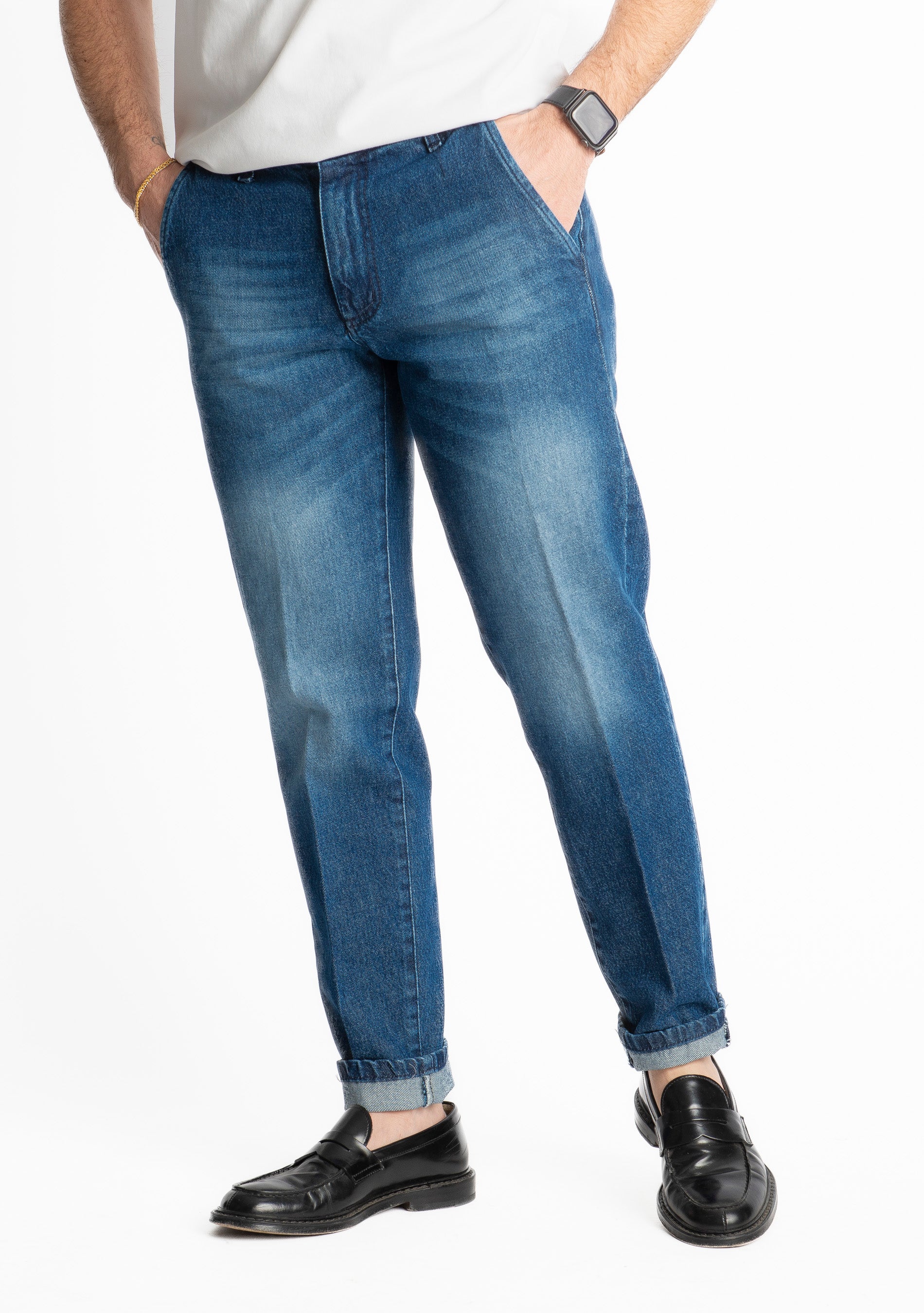 Jeans Uomo Regular Tasca America Blu
