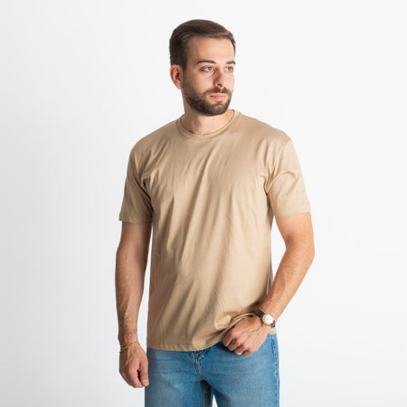 T-shirt Uomo Filo di Scozia Beige