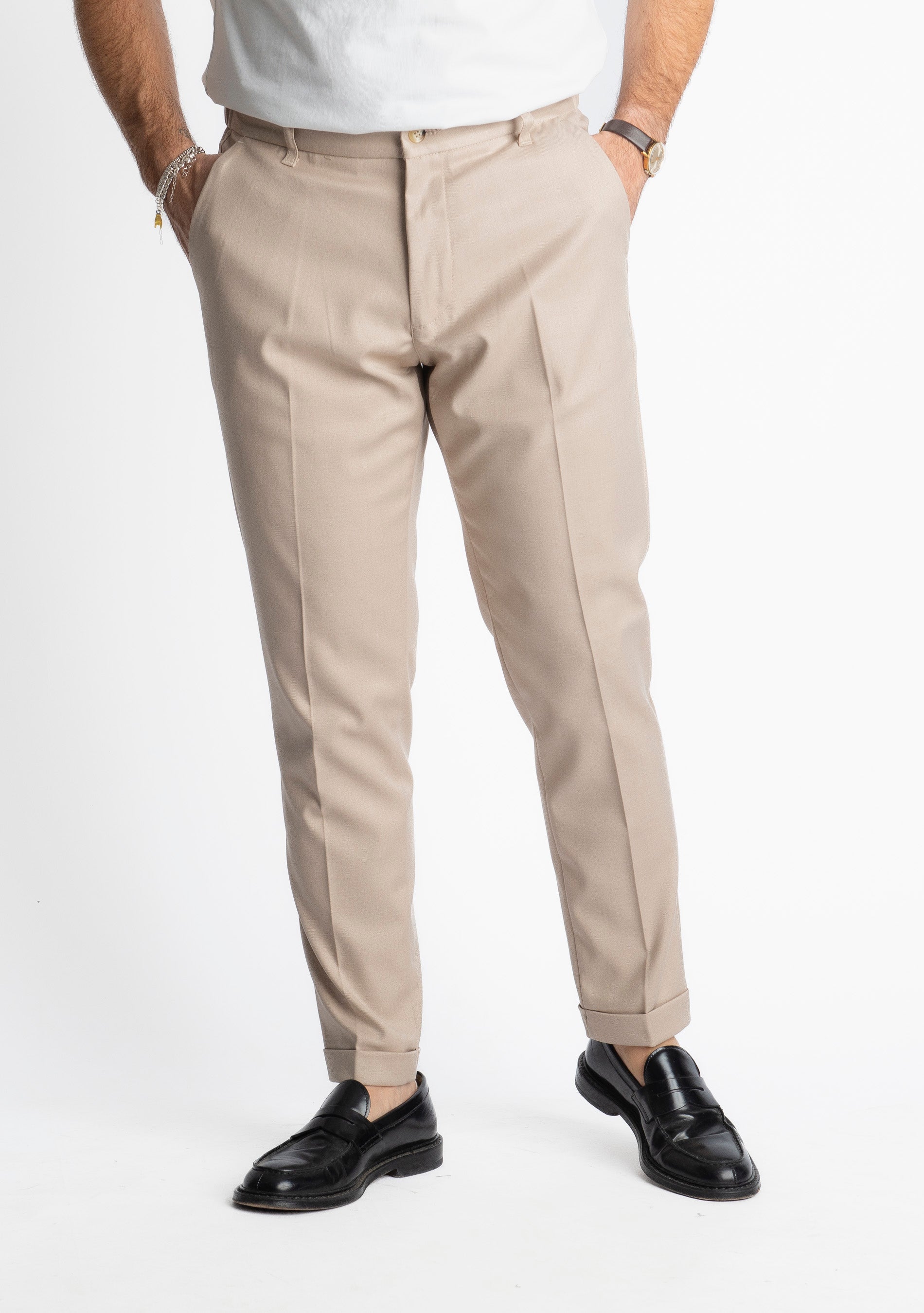 Pantalone Tennese Mezza Molla TO8007 Beige