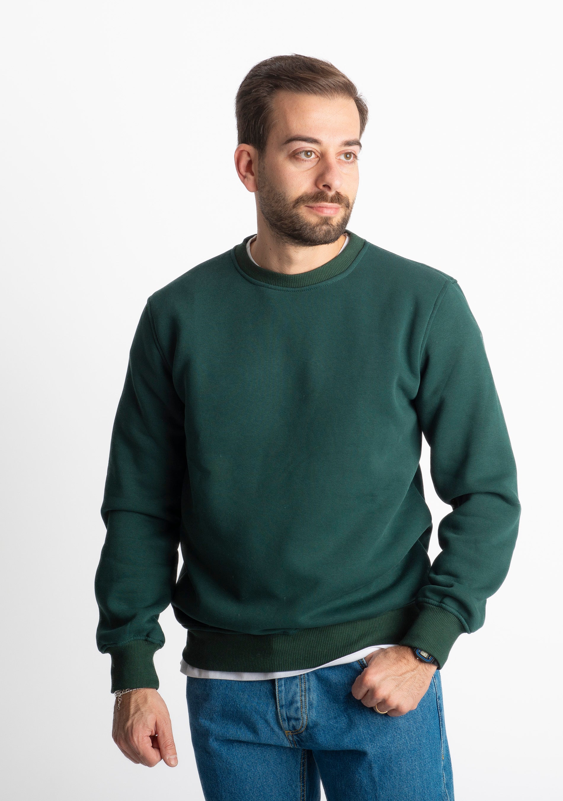 Felpa Uomo Girocollo 0310 Verde