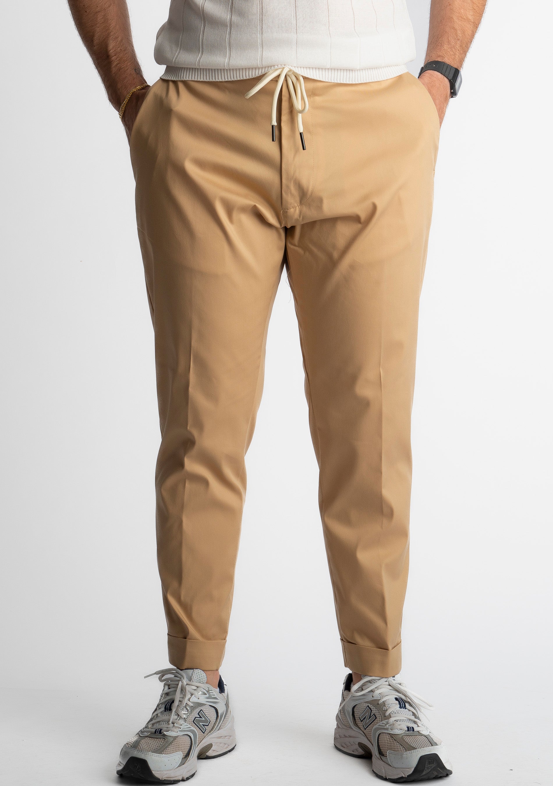 Pantalone Ischia Tessuto no Stiro Beige