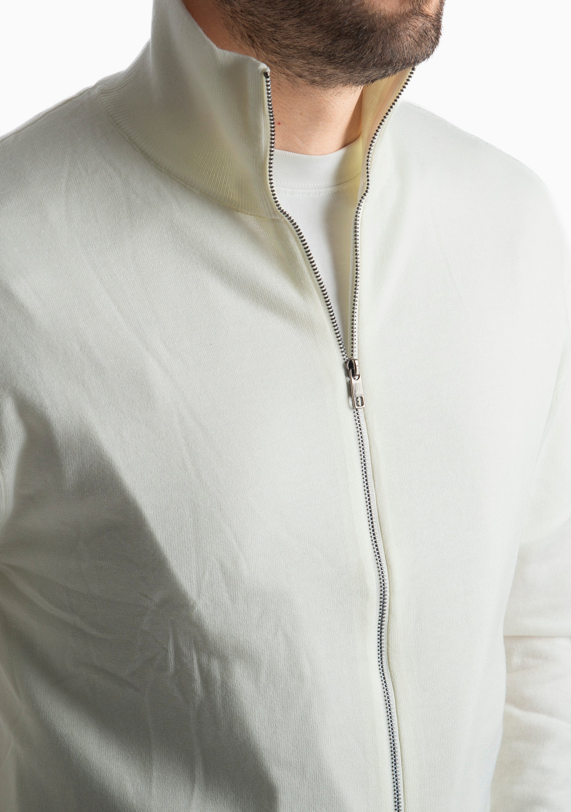Cardigan Full Zip IT007 Panna