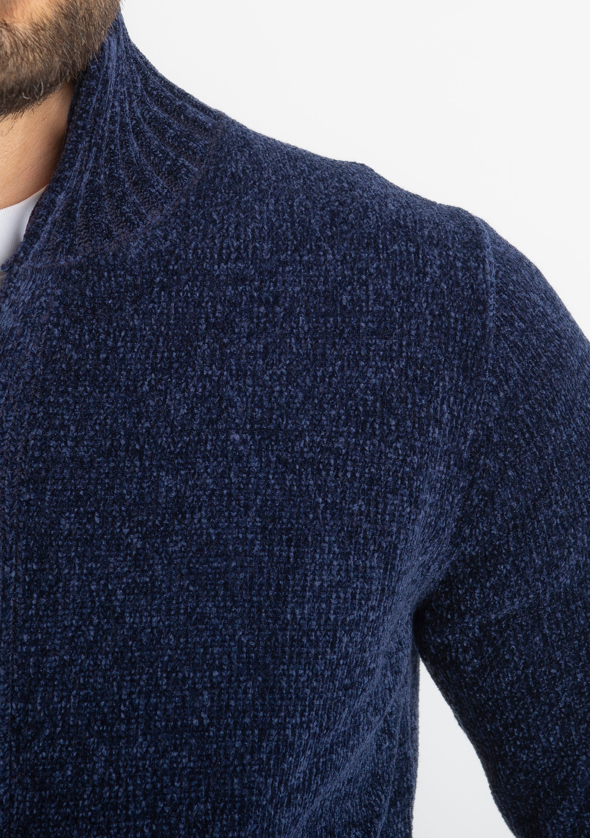 Maglione Saint Moritz In Ciniglia Blu