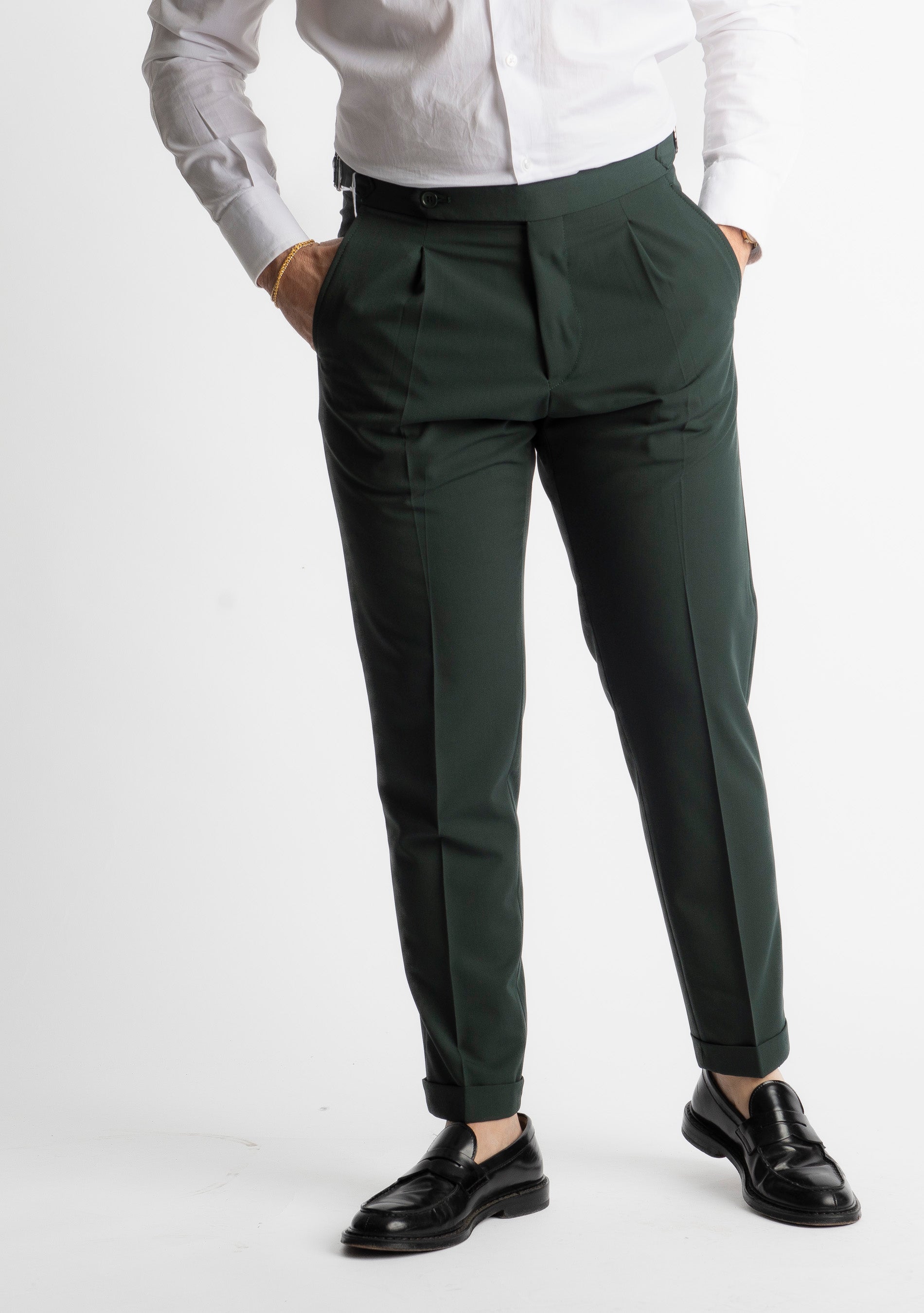 Pantalone Miller Doppia Fibbia Verde