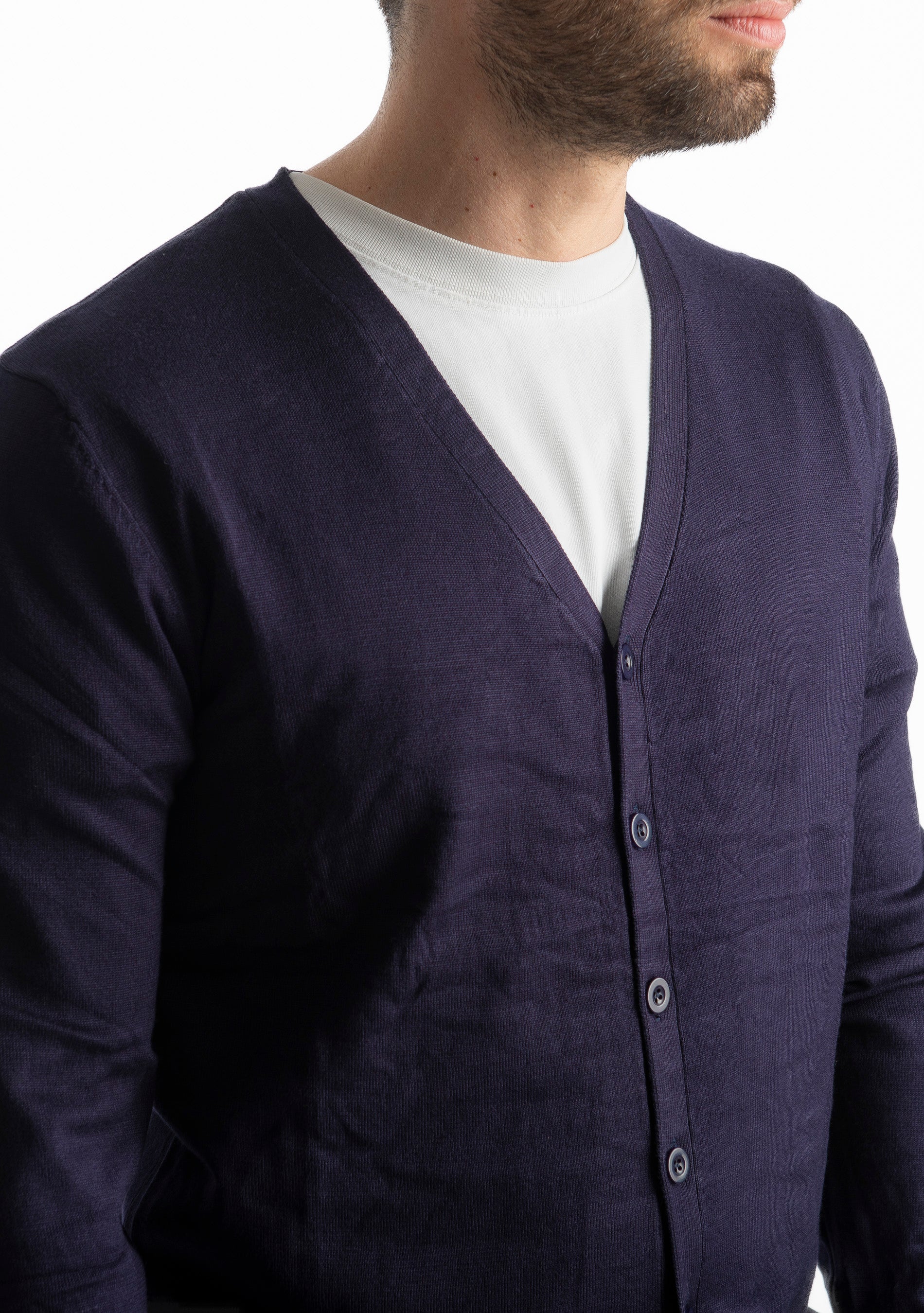 Cardigan Bottoni 01 Blu