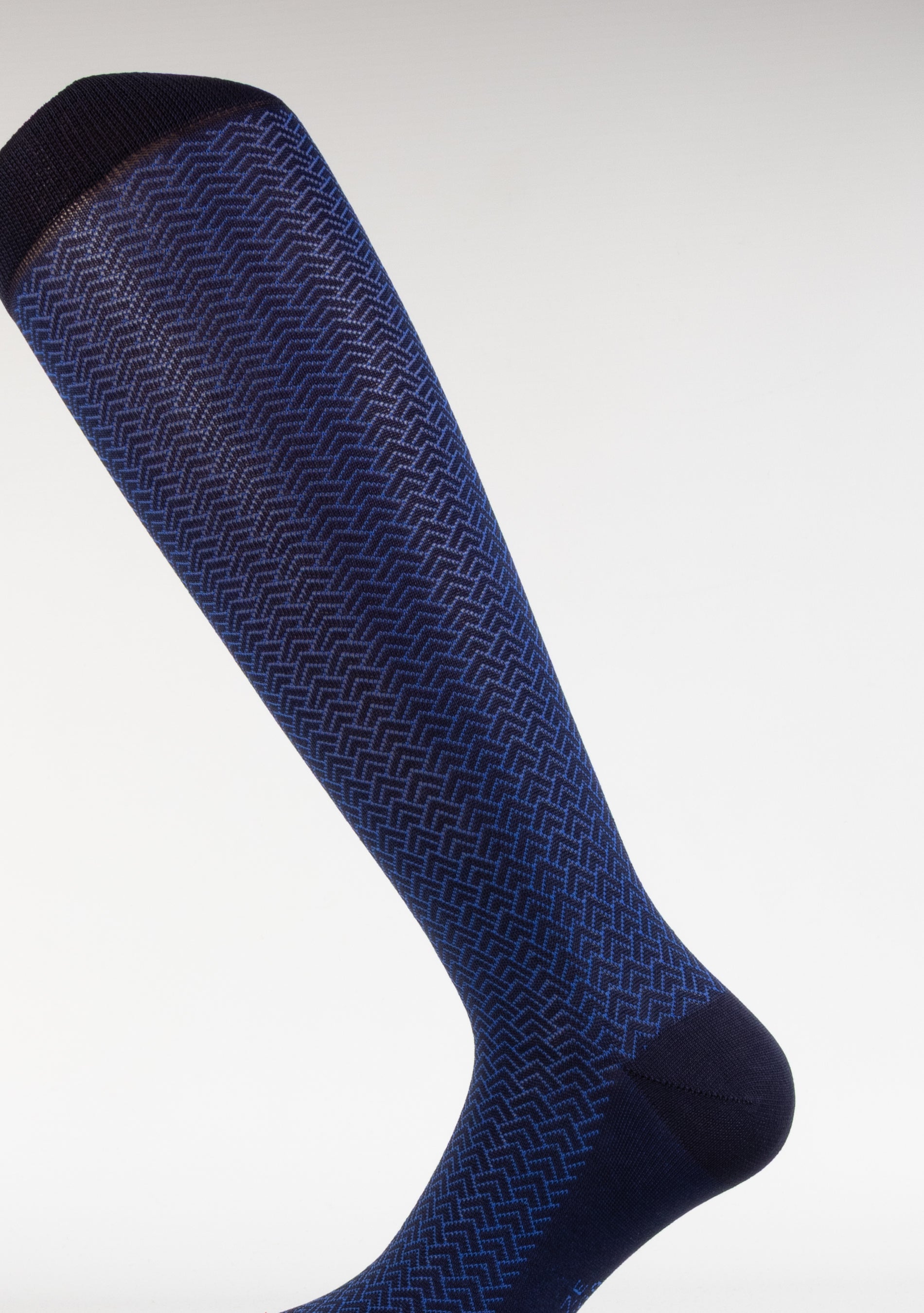 Calza Uomo Filo di Scozia Triangoli Blu