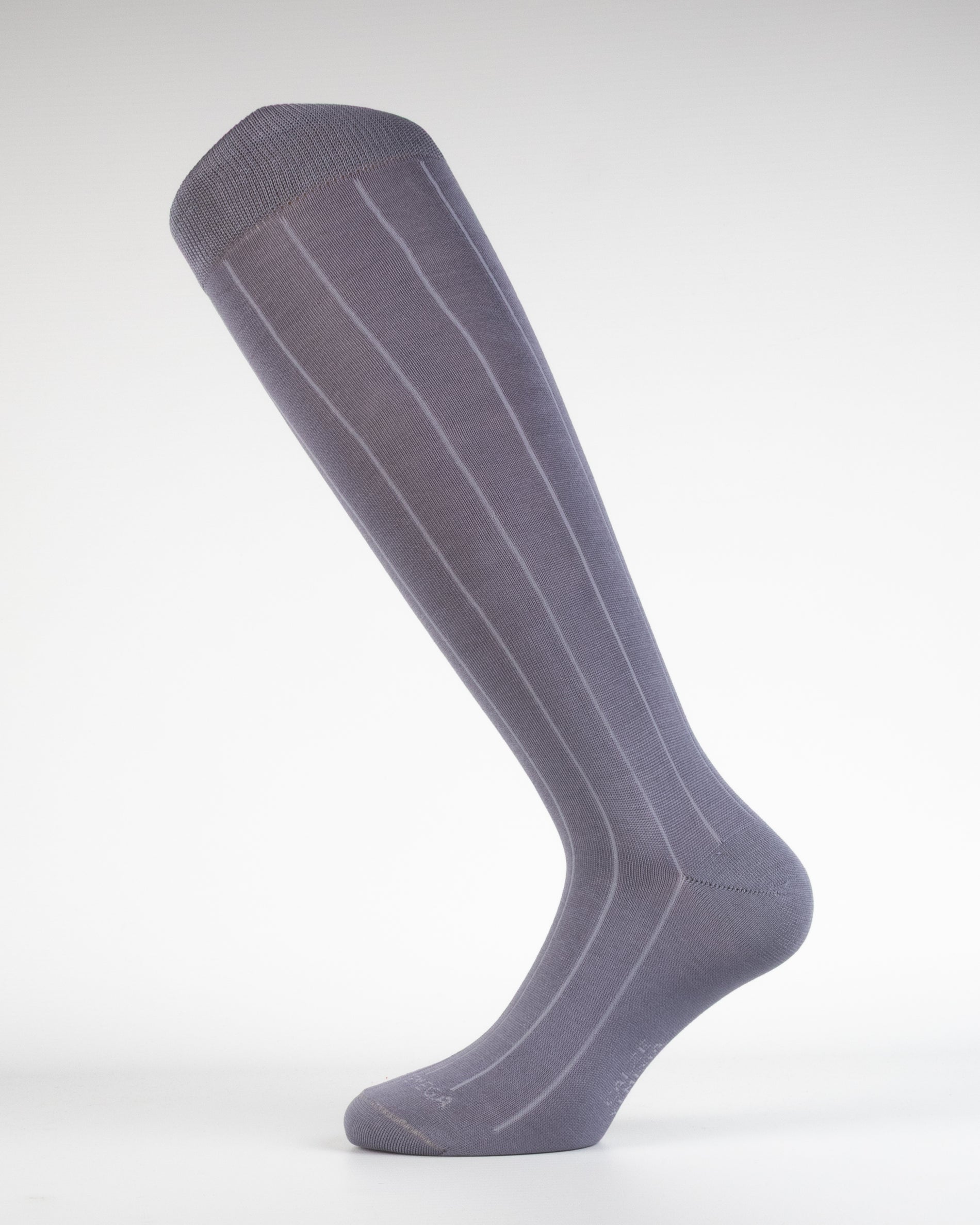 Calza Uomo Filo di Scozia Costina Larga Grigio