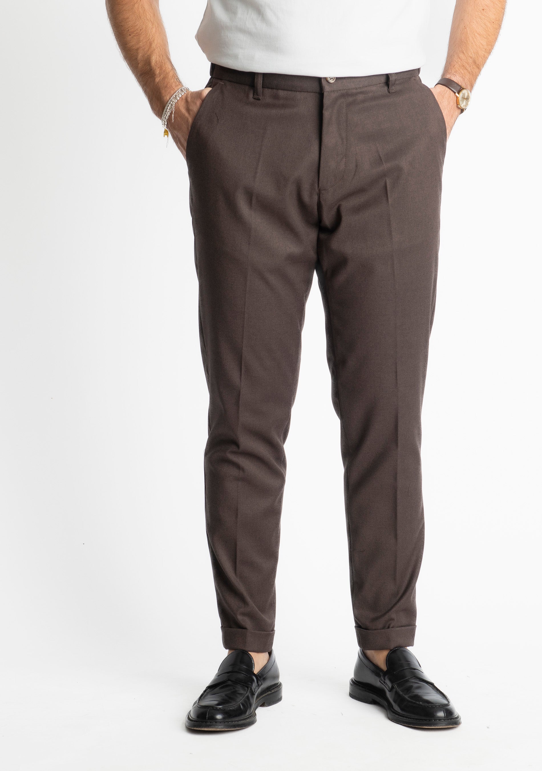 Pantalone Tennese Mezza Molla TO8007 Marrone