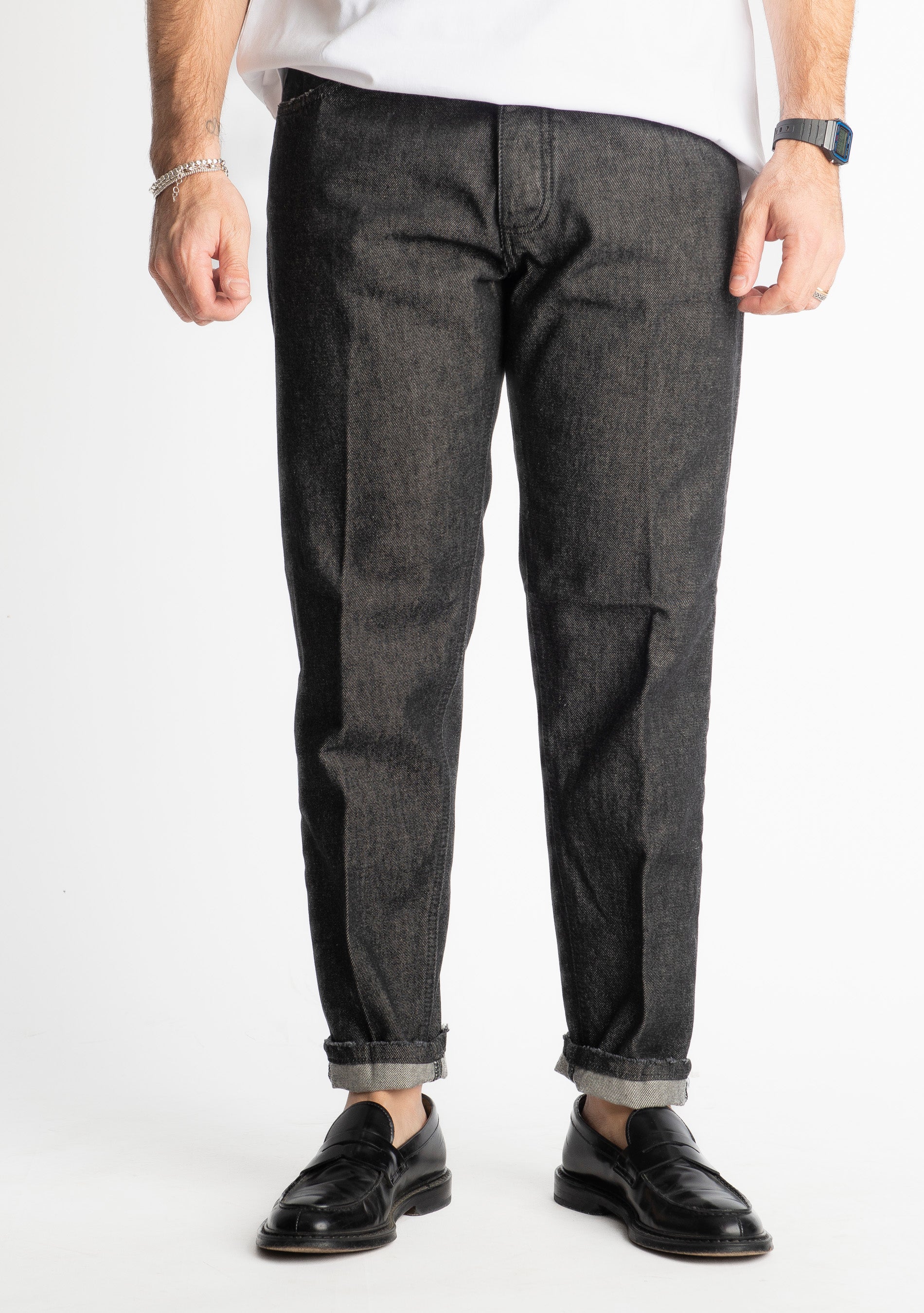 Jeans Straight Fit Lavaggio Zero Nero