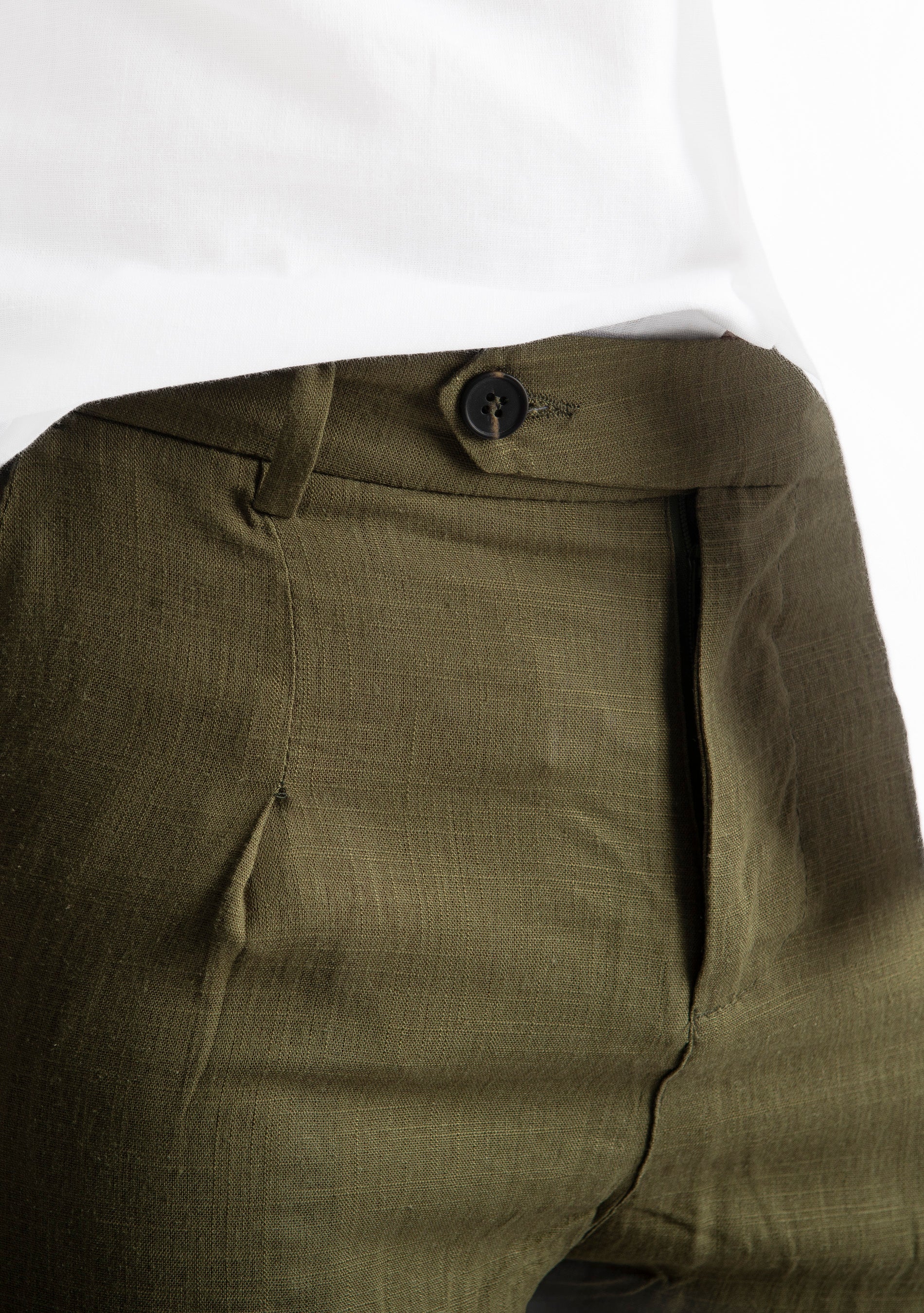 Pantalone in Lino Officine Borboniche Verde