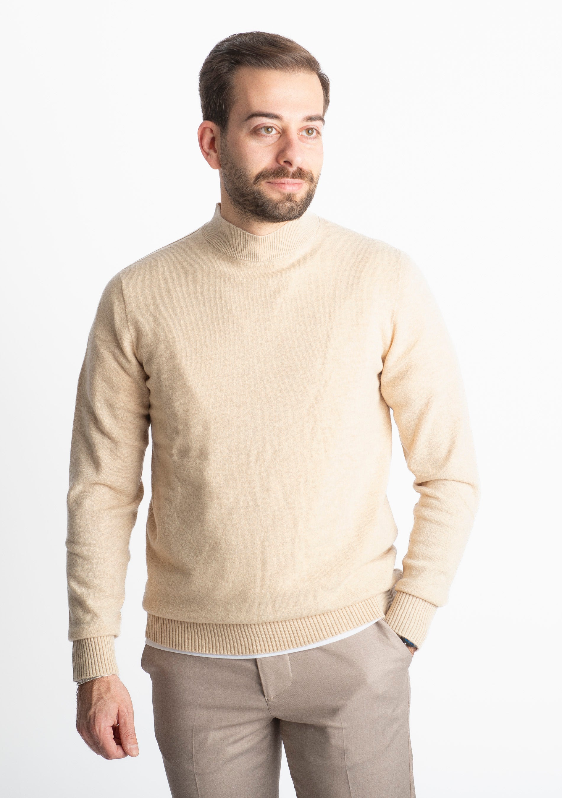 Lupetto In Cashmere C10 Beige