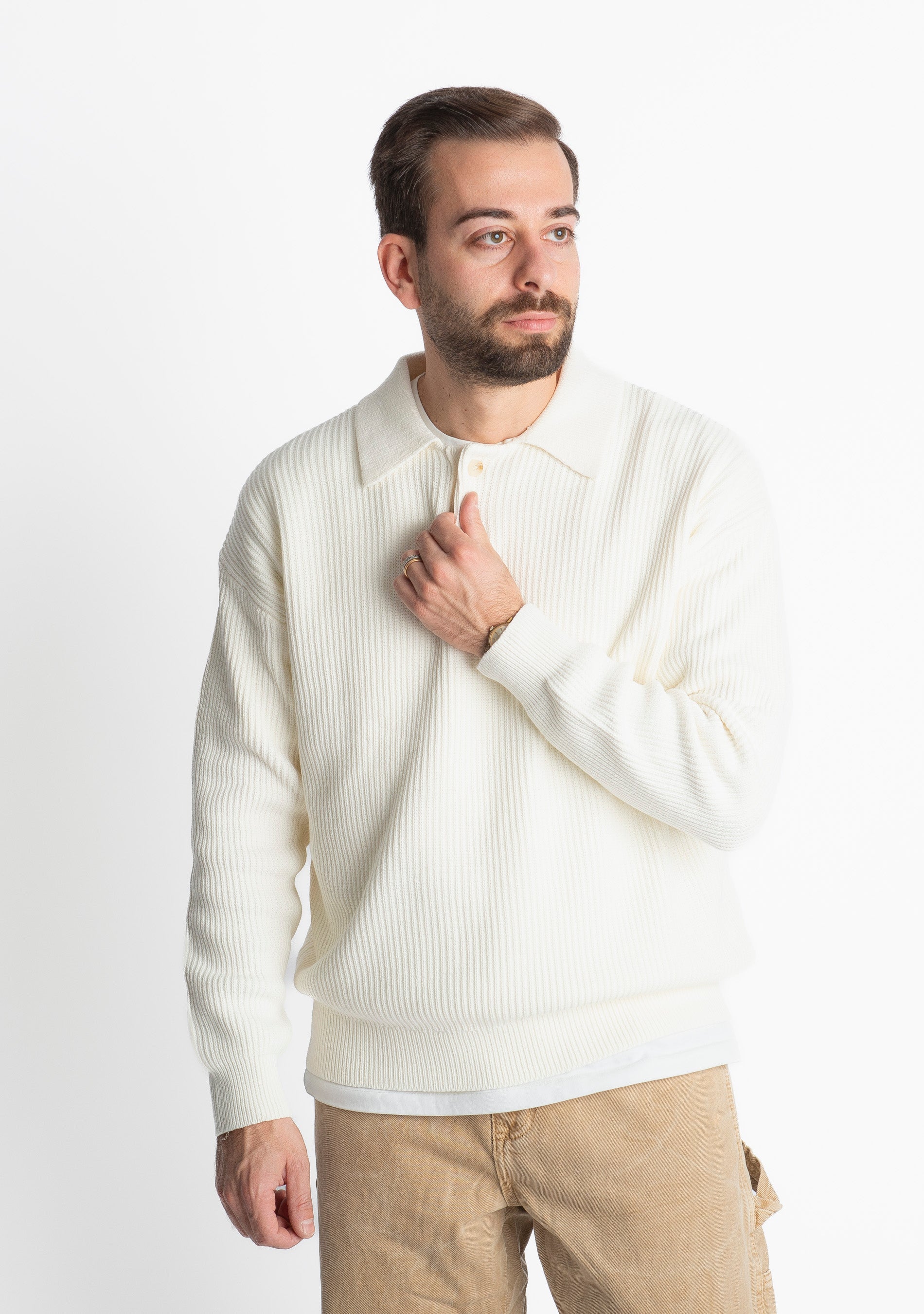 Polo Relax-Fit W8611 Panna