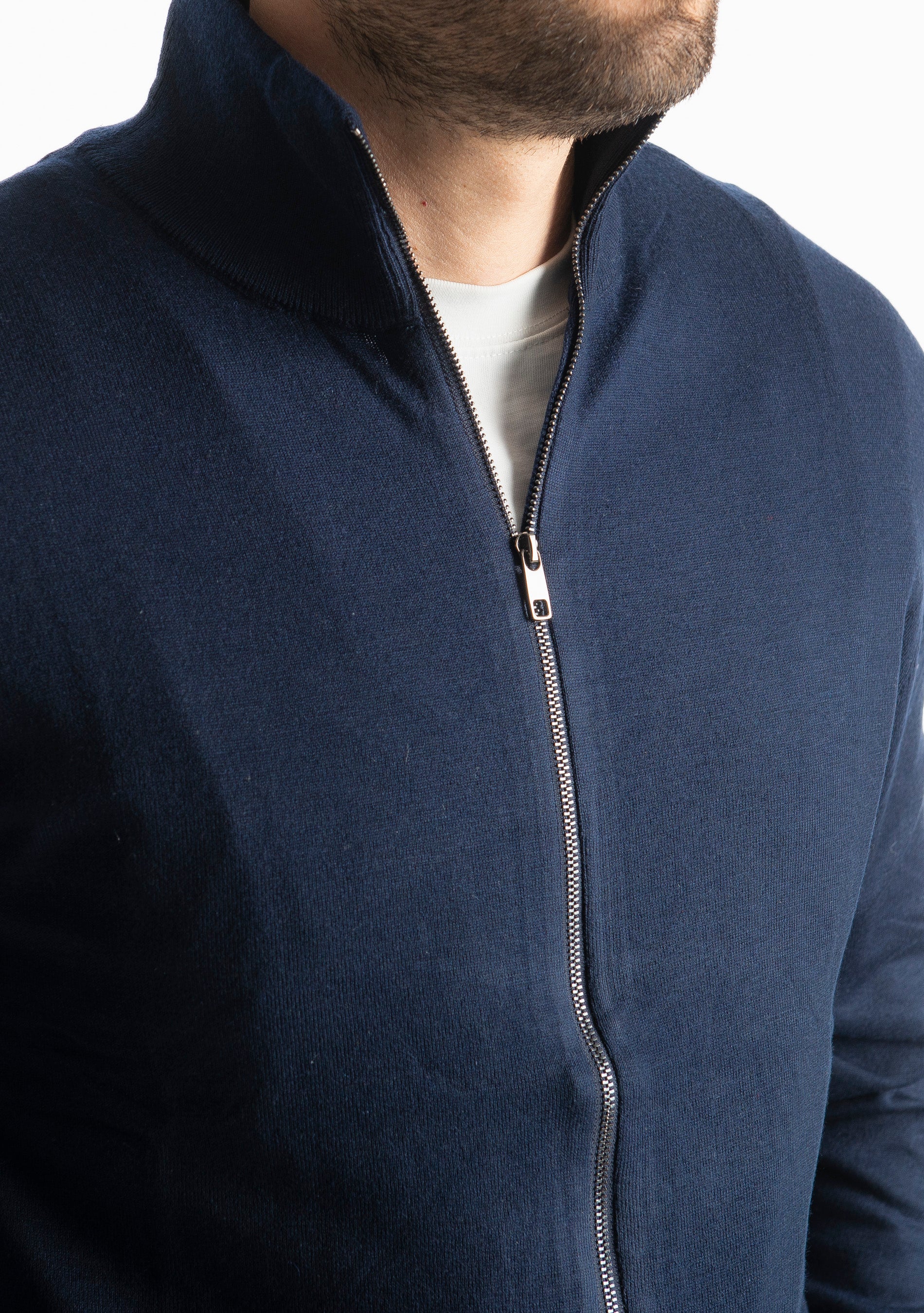Cardigan Full Zip IT007 Blu