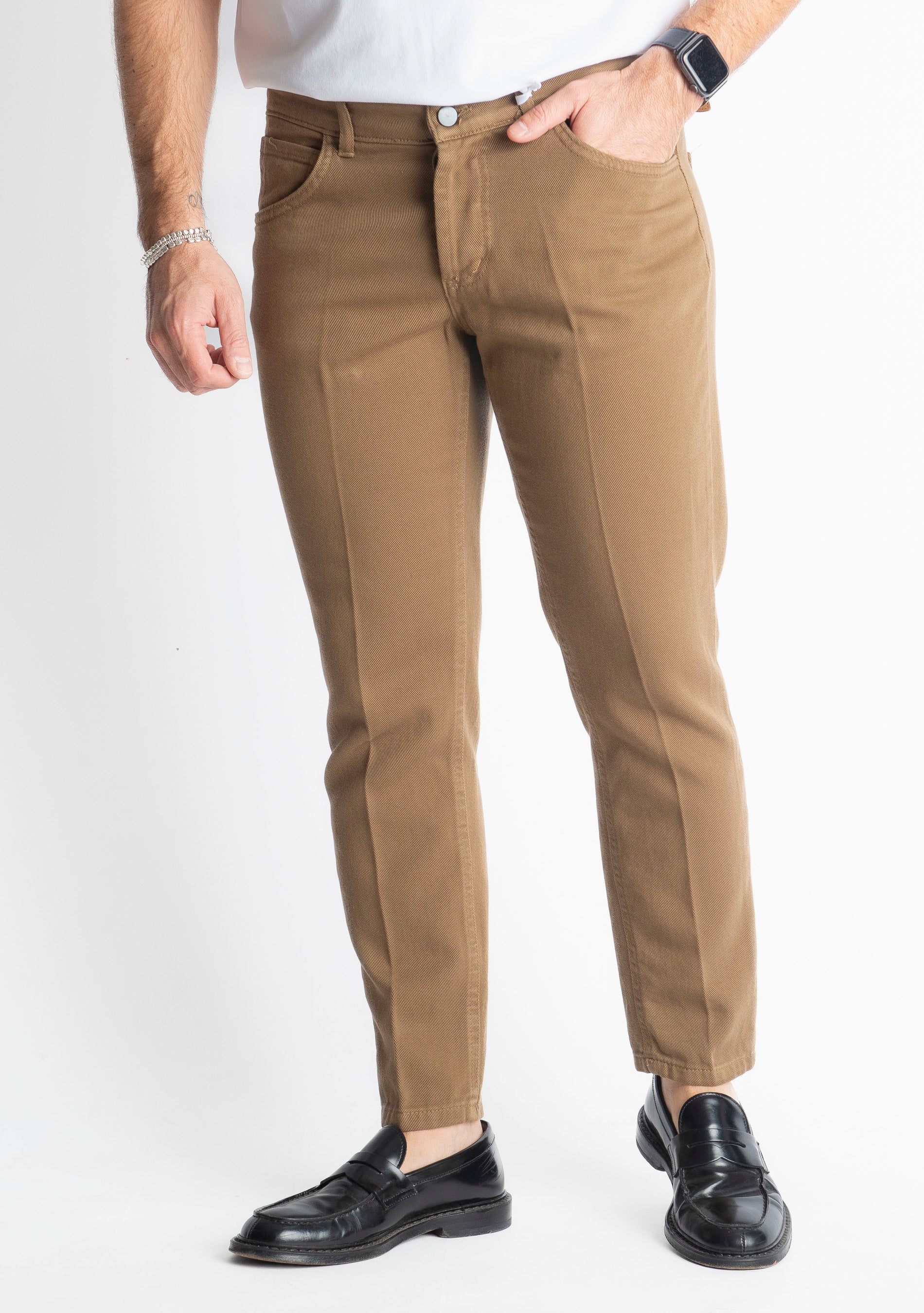 Pantalone Cinque Tasche Fango