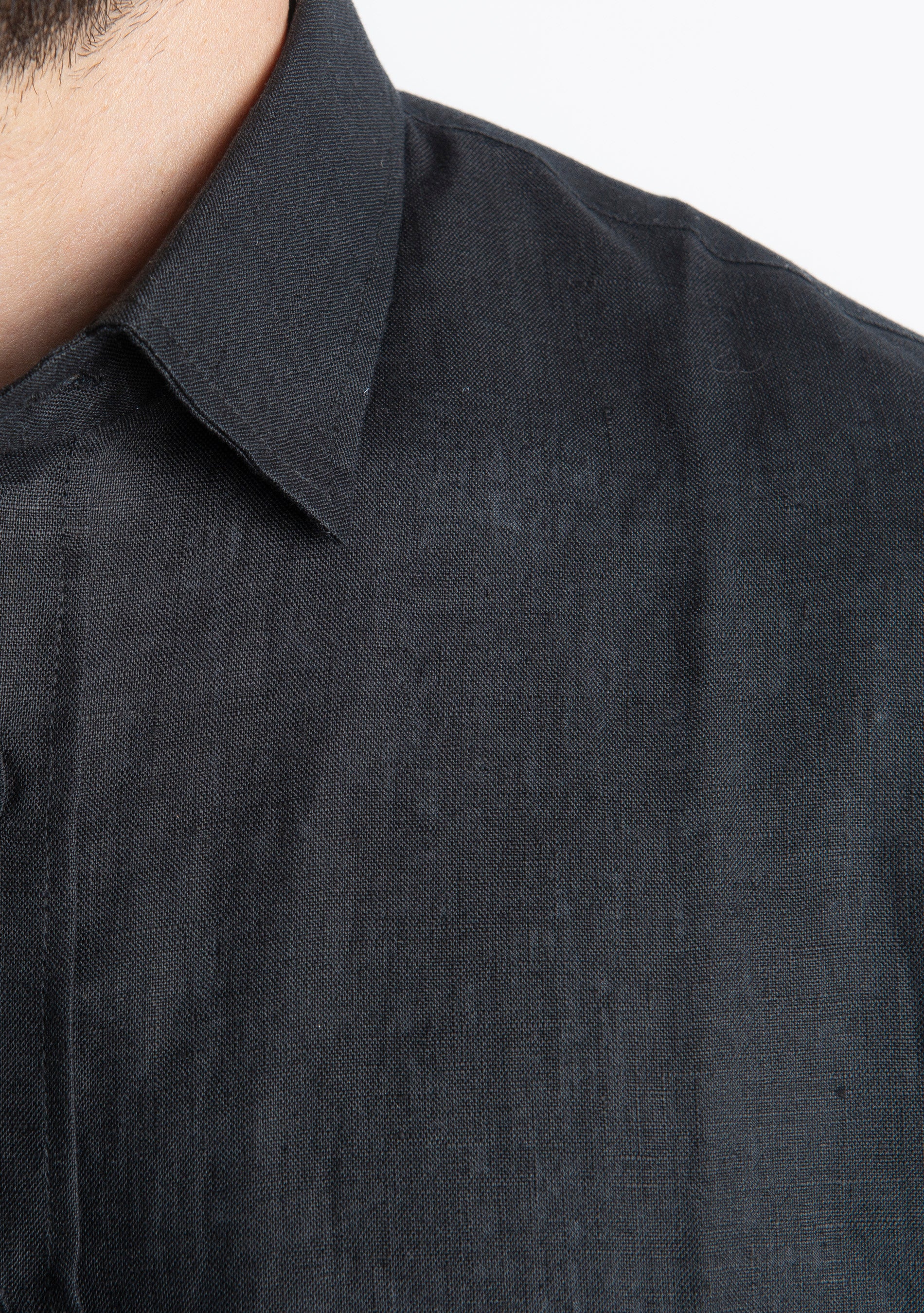 Camicia 100% Lino Irlandese Over Nero