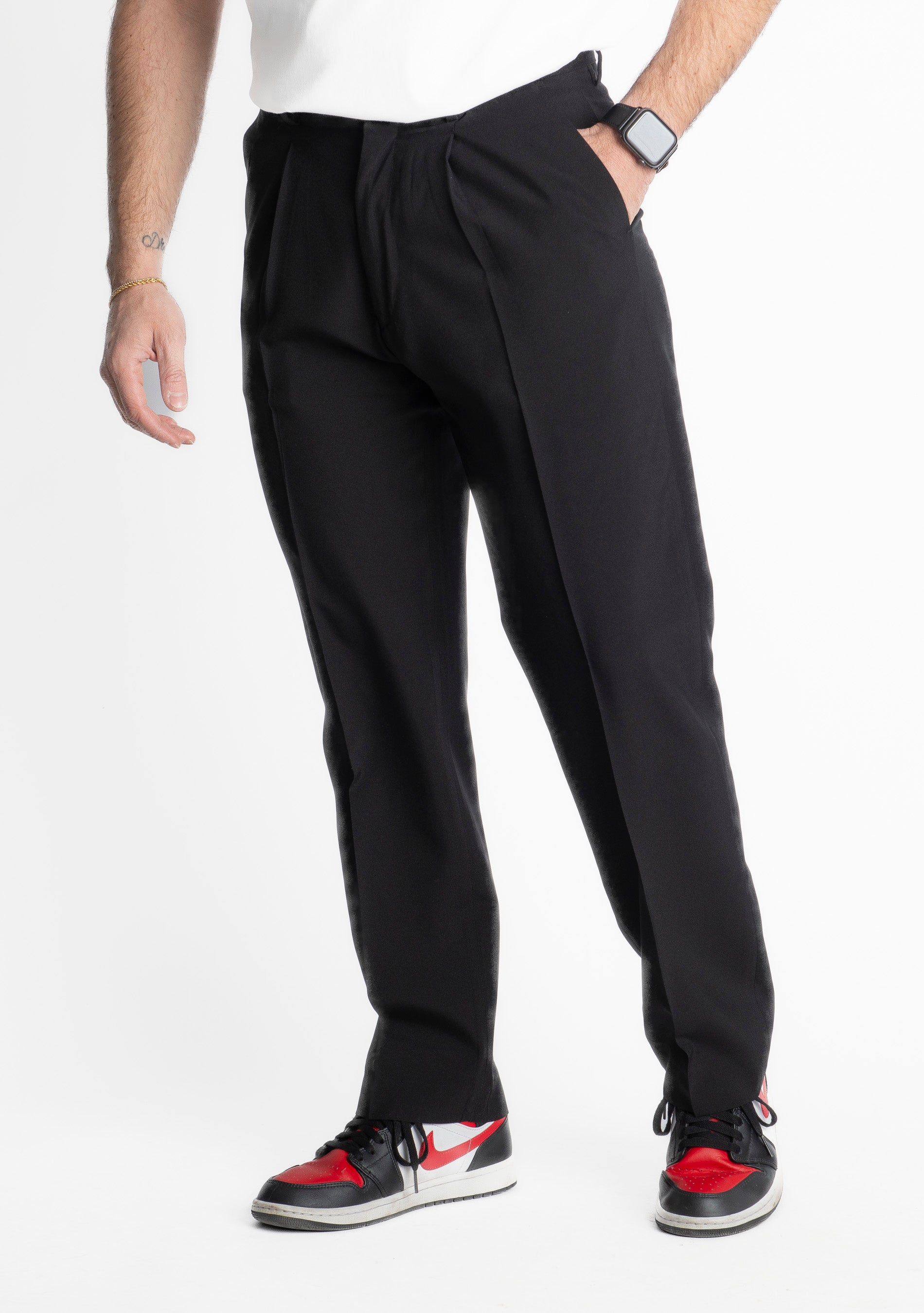 Pantalone Fondo Ampio TO8015 Nero