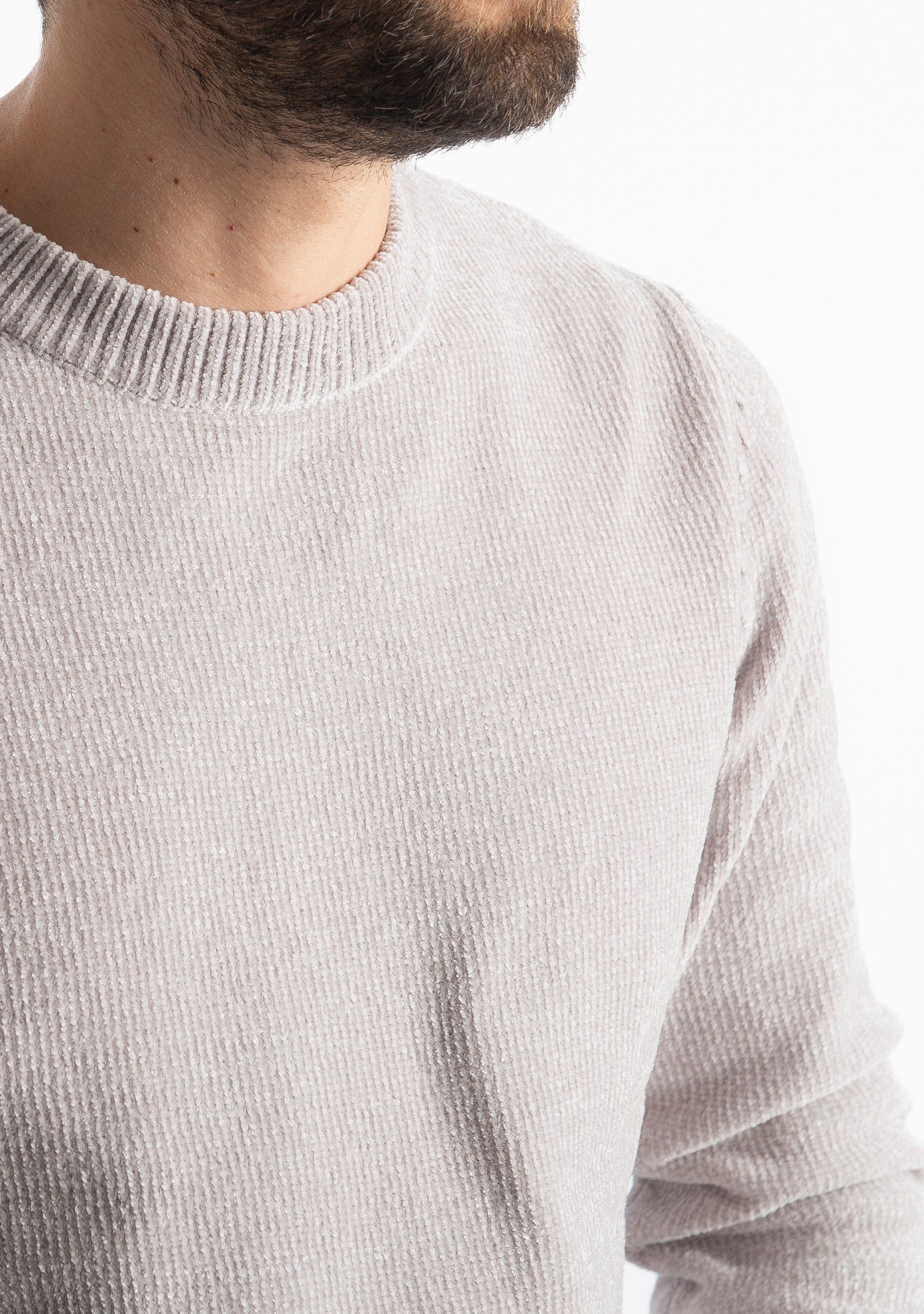 Maglione in Ciniglia 21027 Grigio