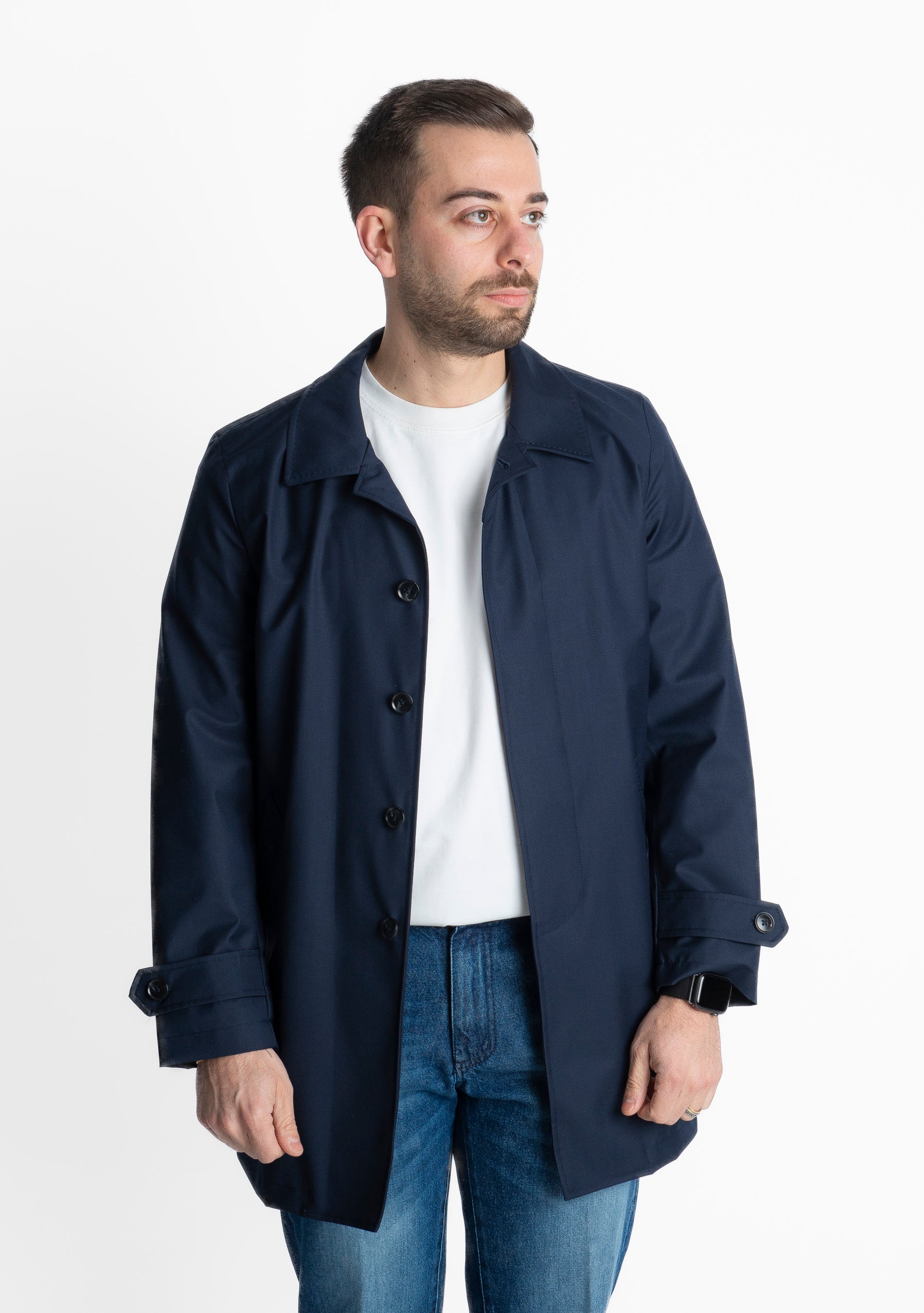 Trench Uomo No Stiro Blu