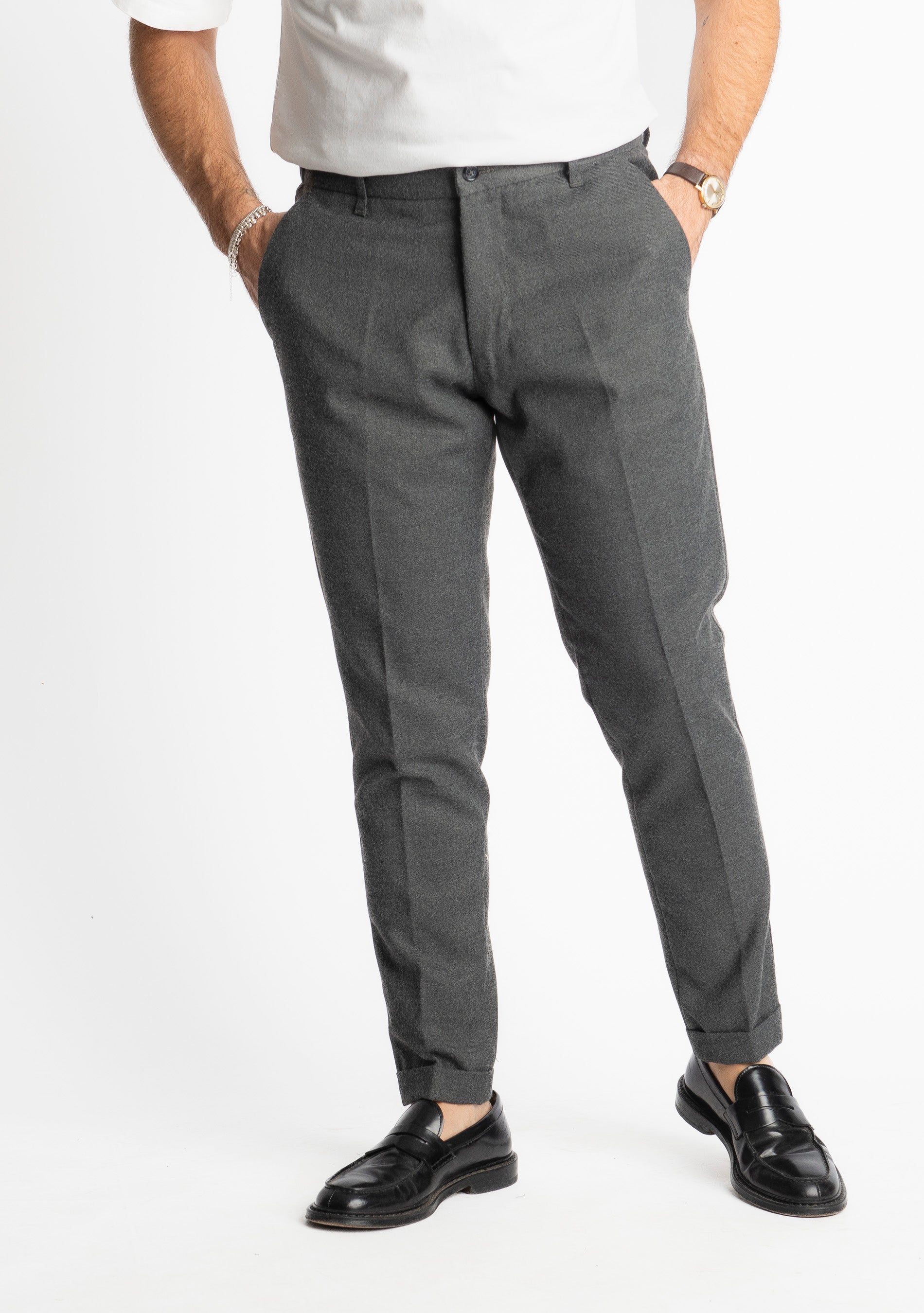 Pantalone Beverly Mezza Molla TO8007 Grigio