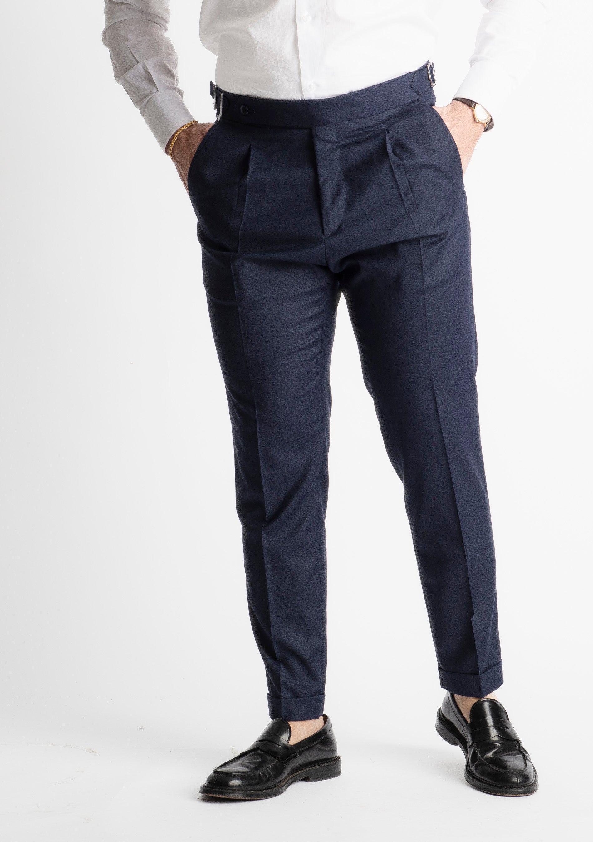 Pantalone Tasmania Morositas Doppia Fibbia Blu