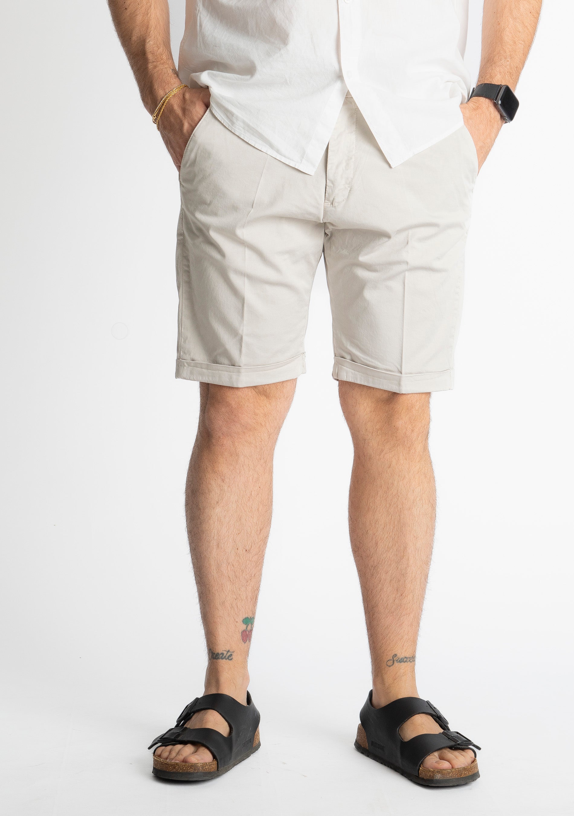 Bermuda Raso Cotone Sabbia