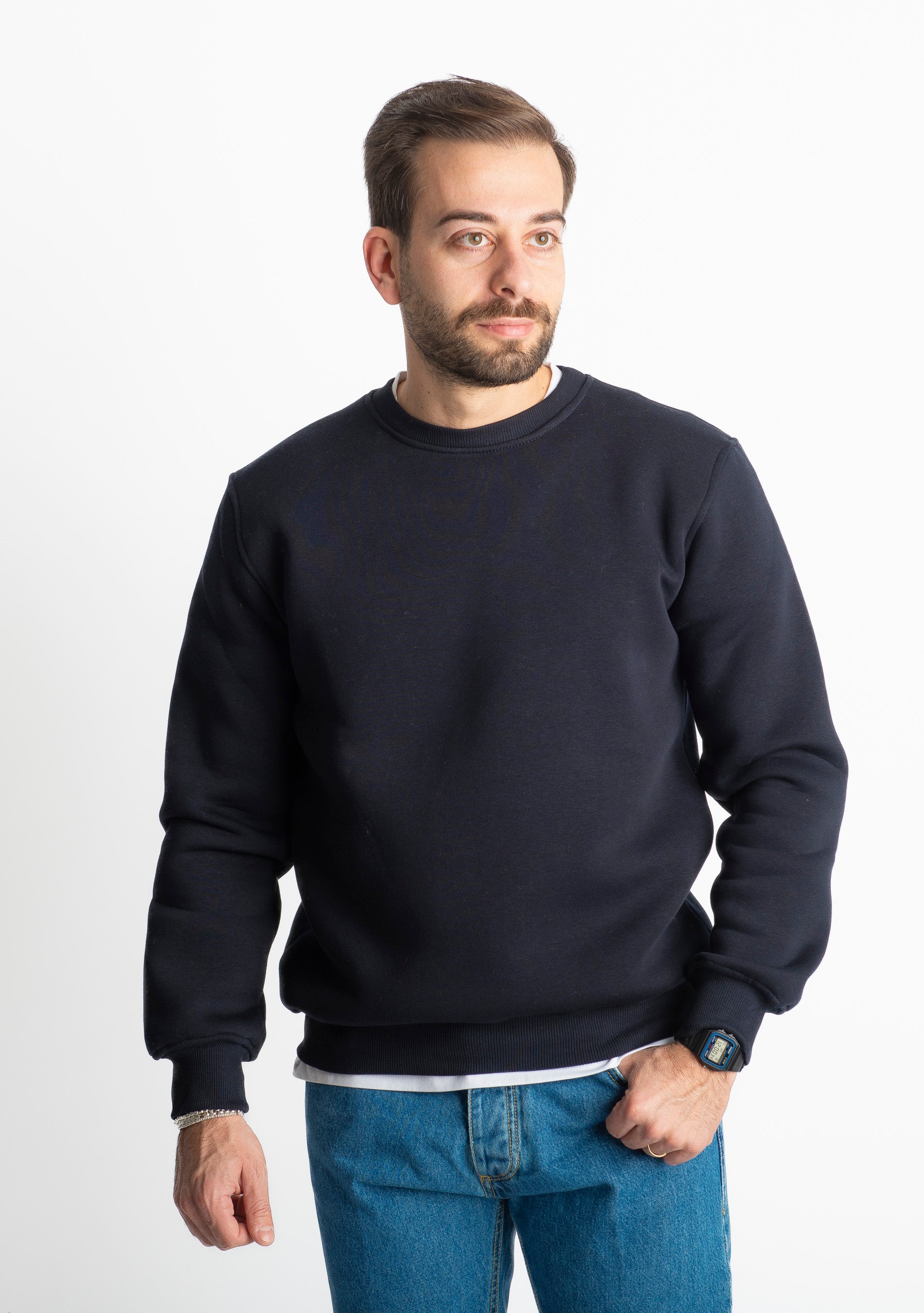 Felpa Uomo Girocollo 0310 Blu