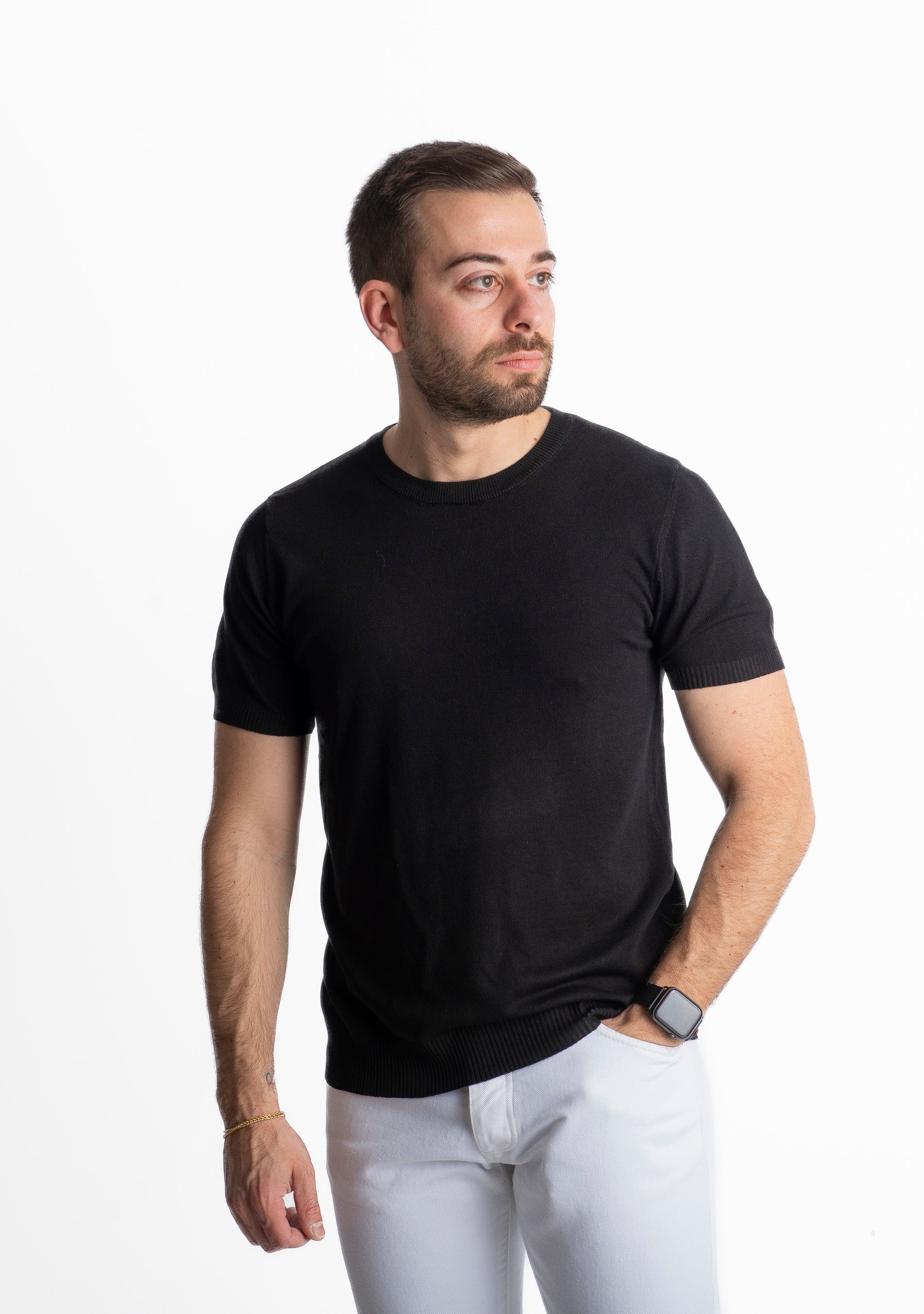 T-shirt in Maglia Nera