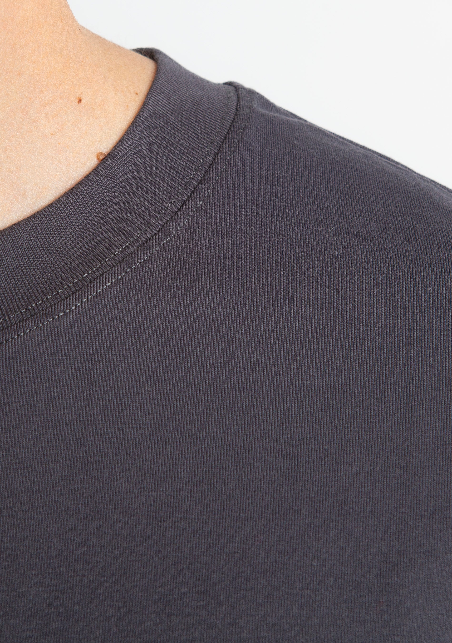 T-shirt Regular in Cotone Grigio Scuro