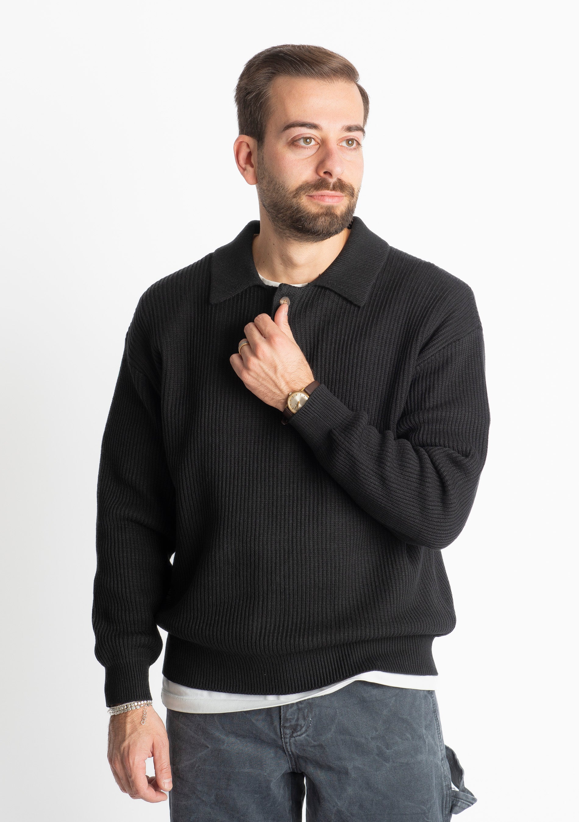 Polo Relax-Fit W8611 Nero