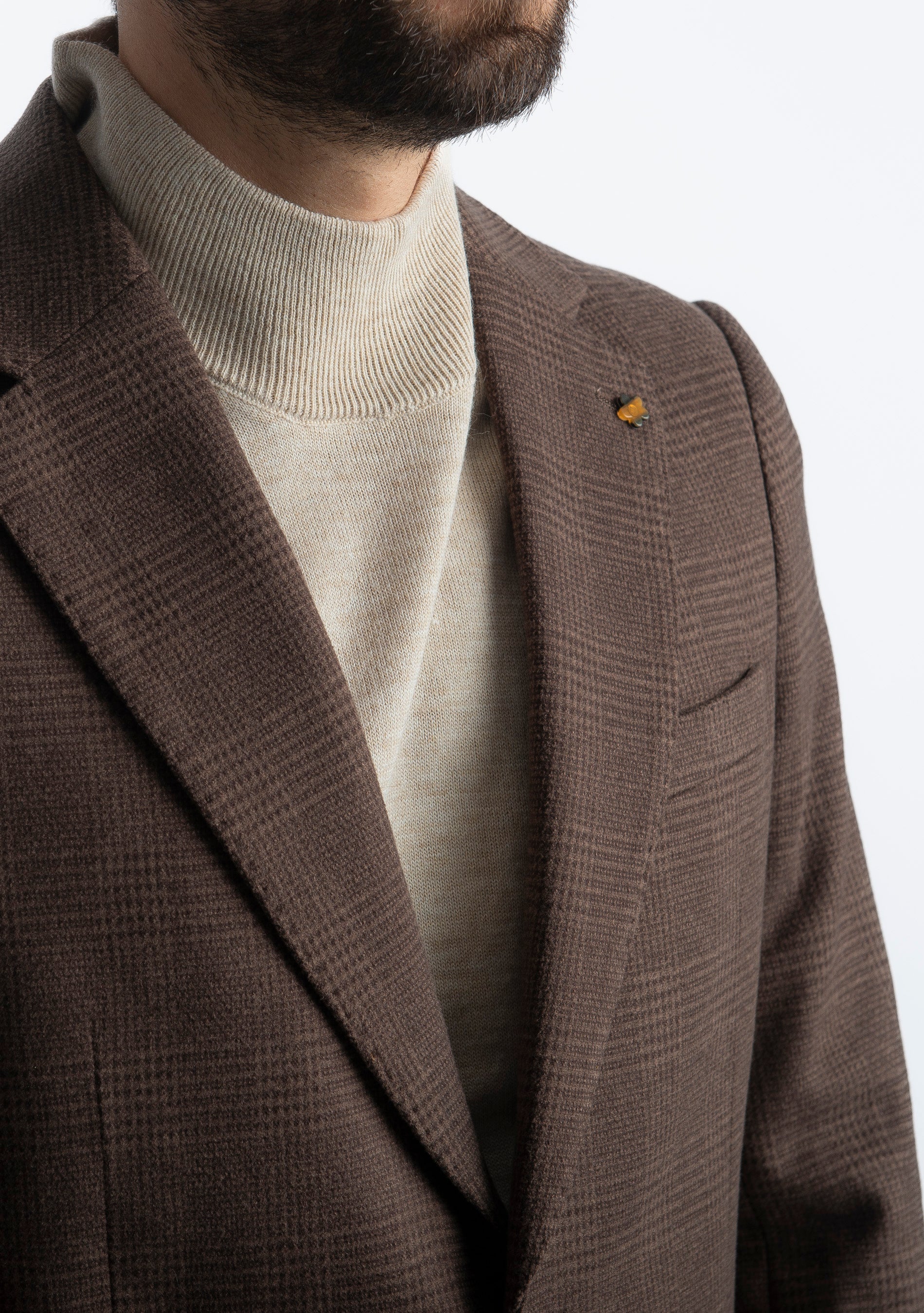 Giacca Monopetto Quadri Moro