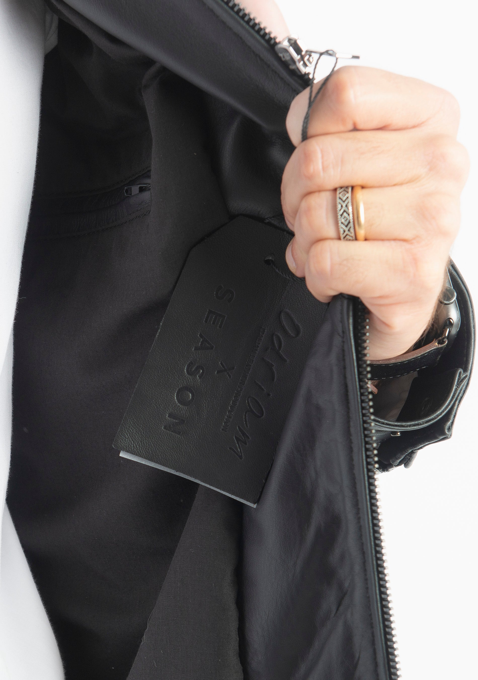 Giubbino Biker Rebel Vera Pelle Nero