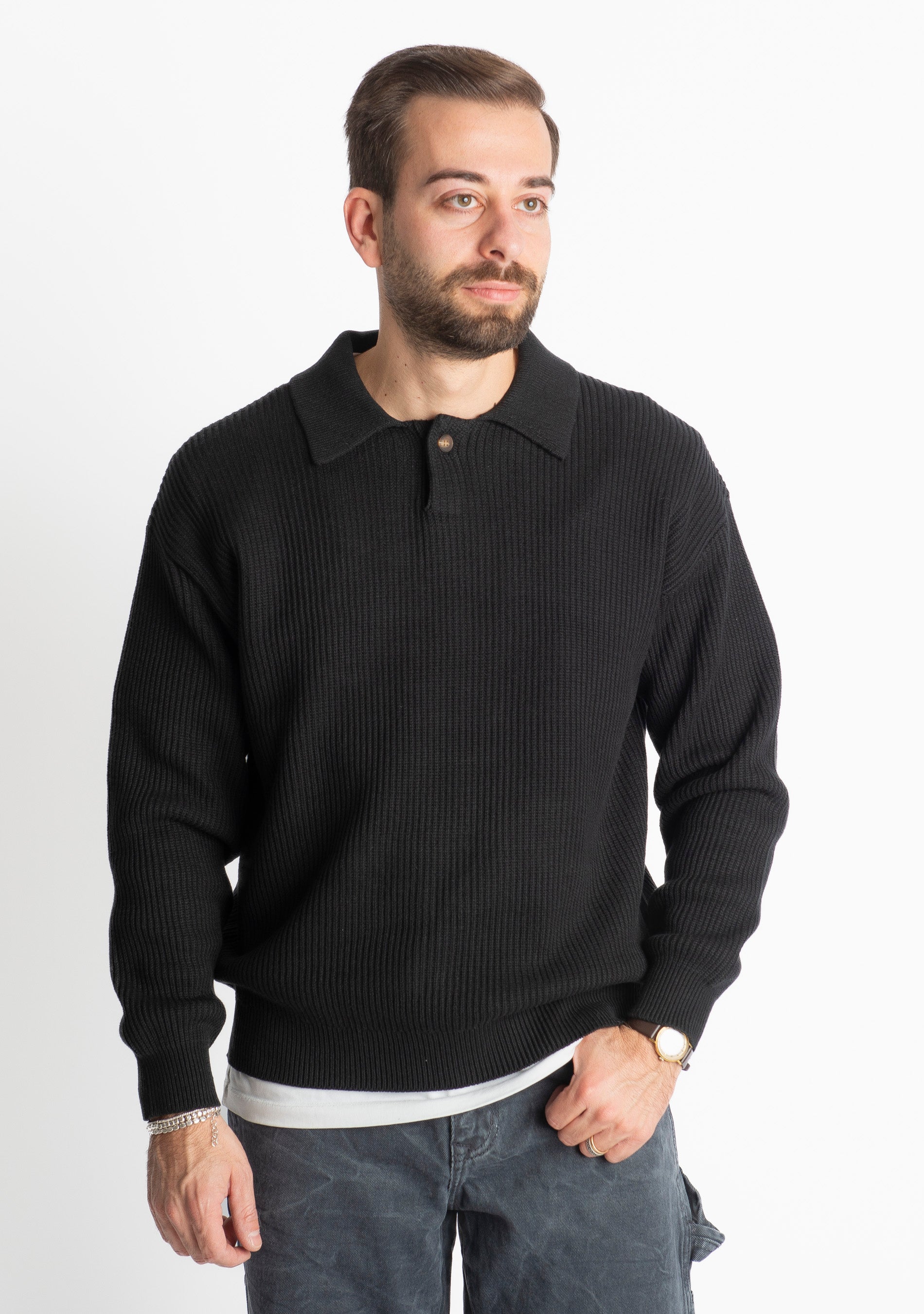 Polo Relax-Fit W8611 Nero