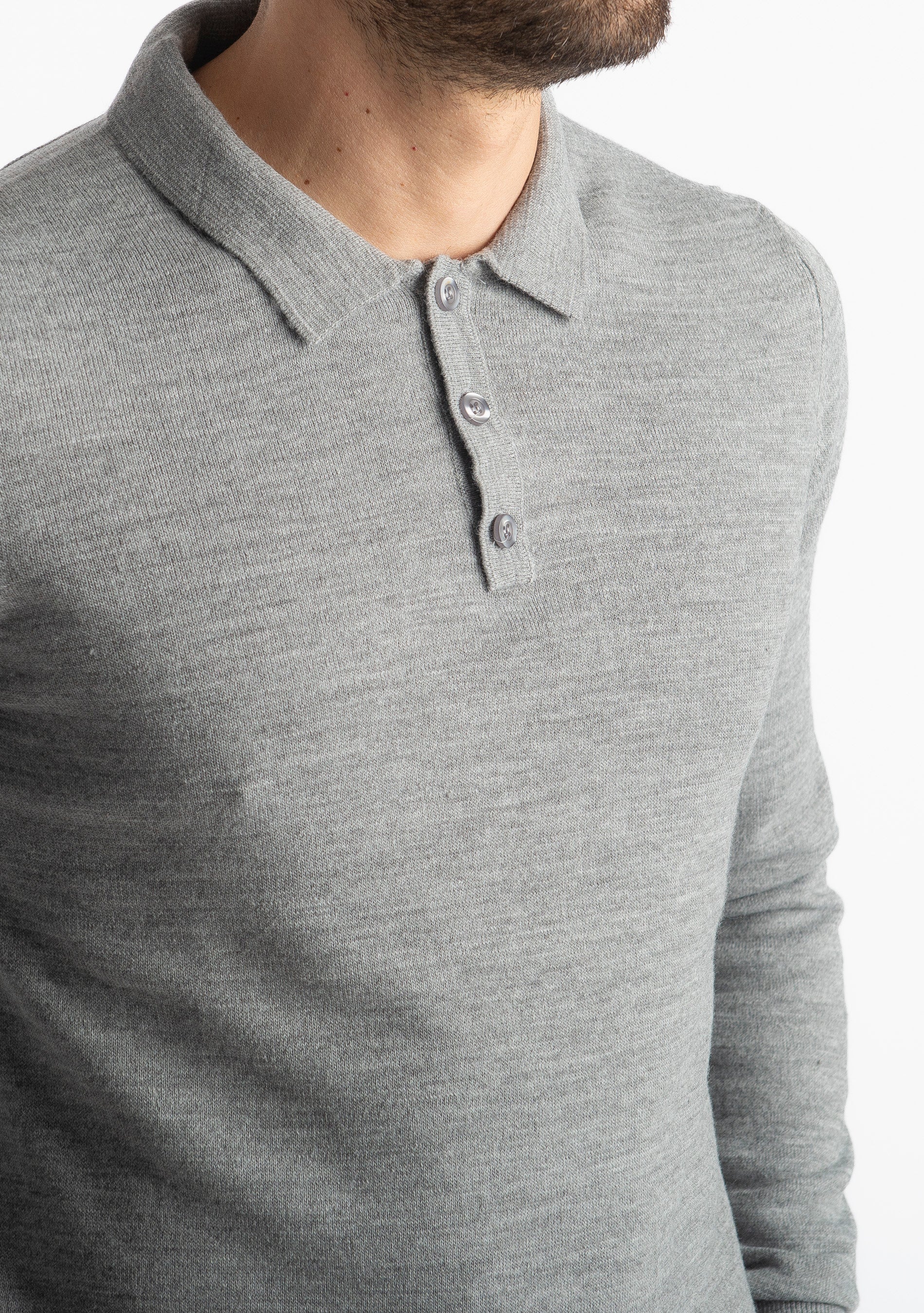 Polo Lana Merinos Grigio