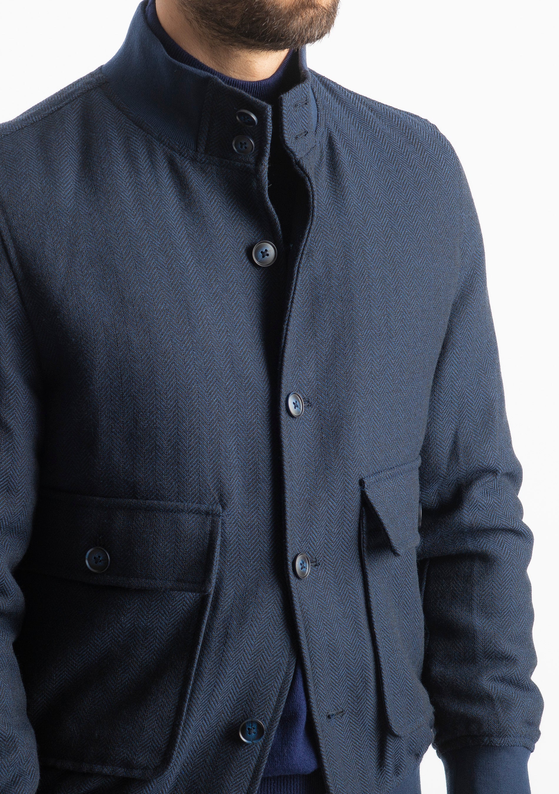 Giubbotto Polo Spigato Blu