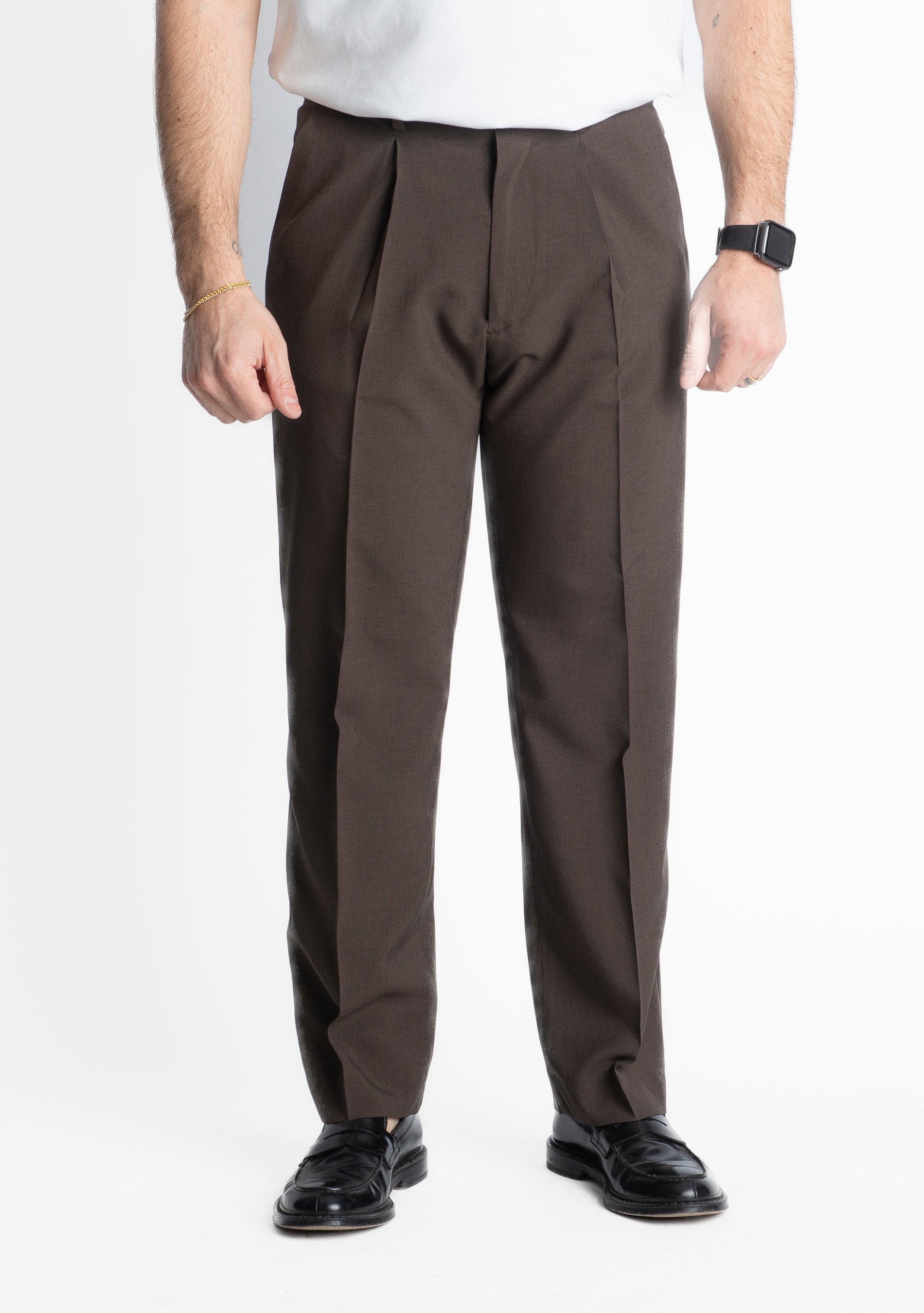 Pantalone Fondo Ampio TO8015 Marrone