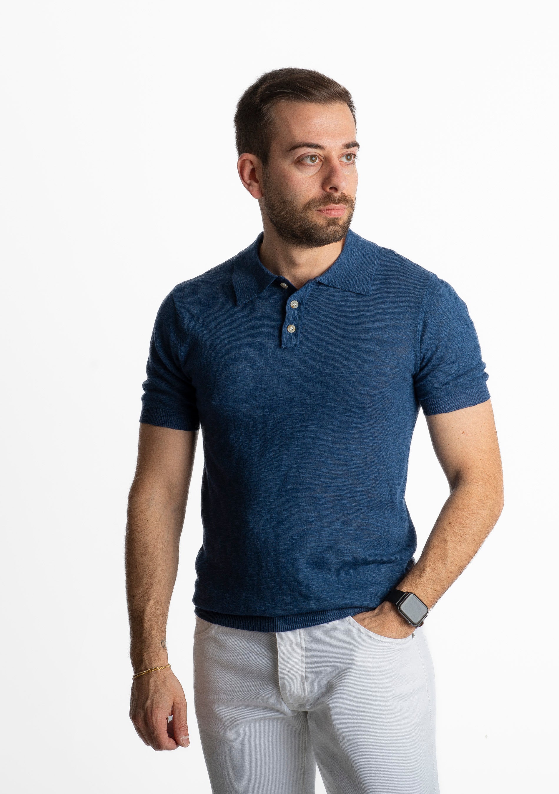 Polo Uomo Maiori Blu Avion