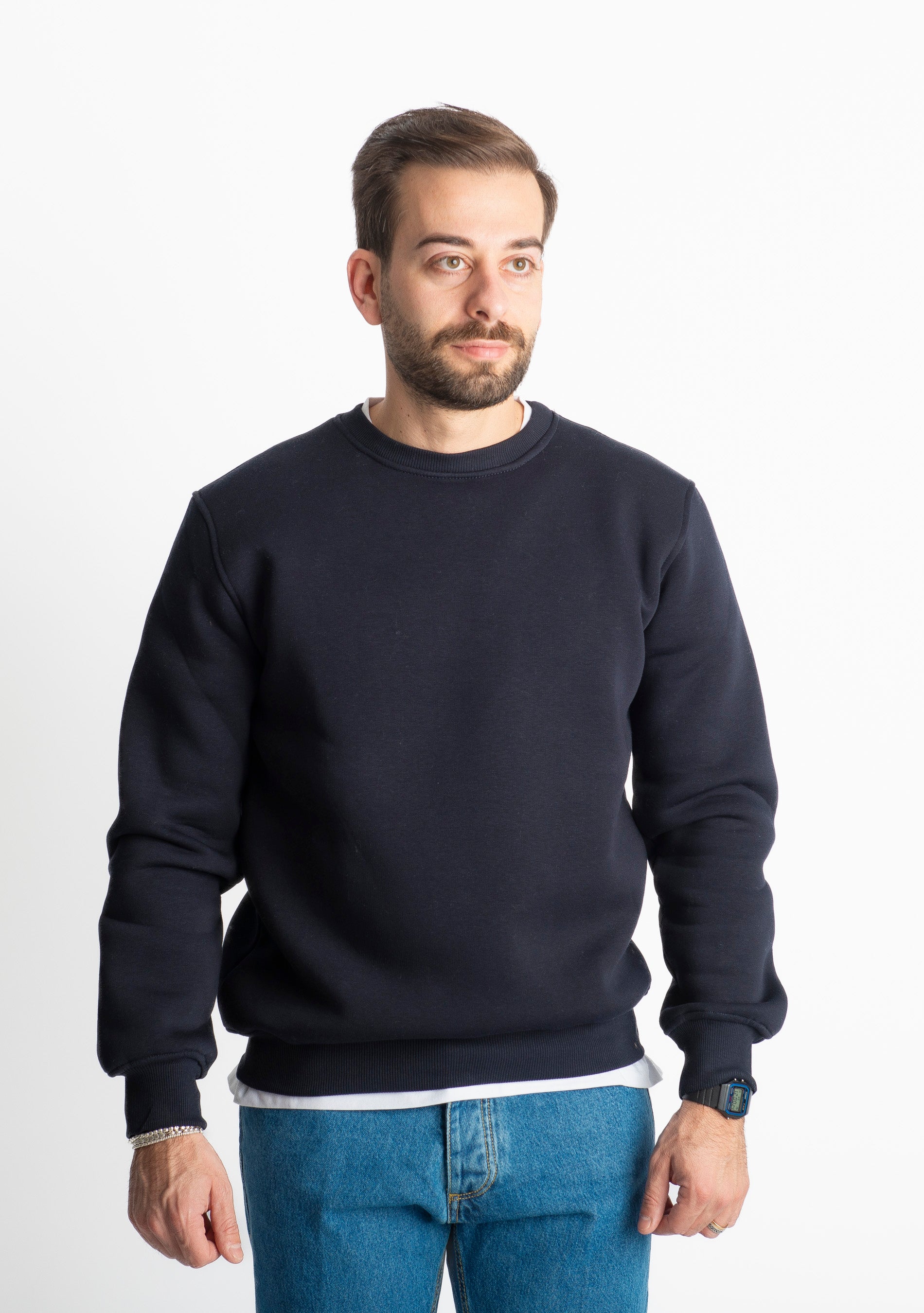 Felpa Uomo Girocollo 0310 Blu